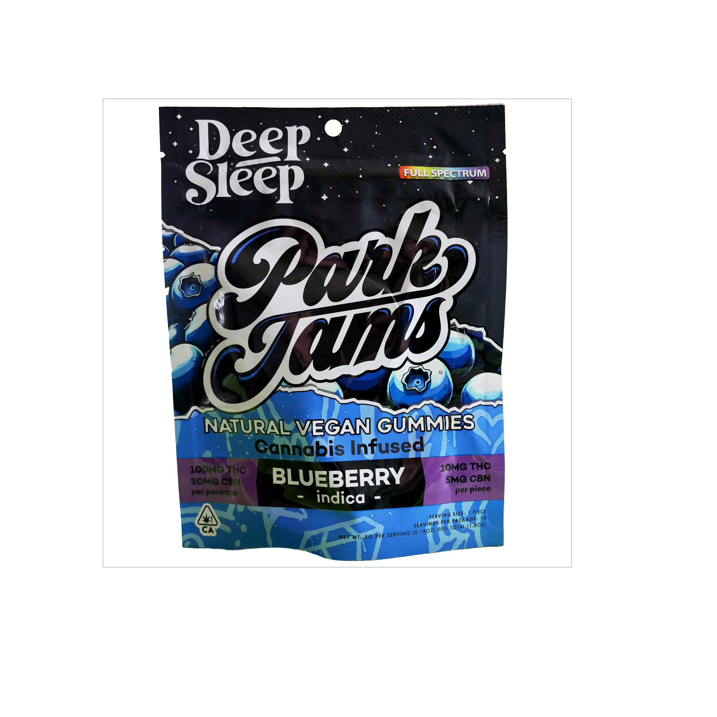 Blueberry Thc Cbn Indica Gummies