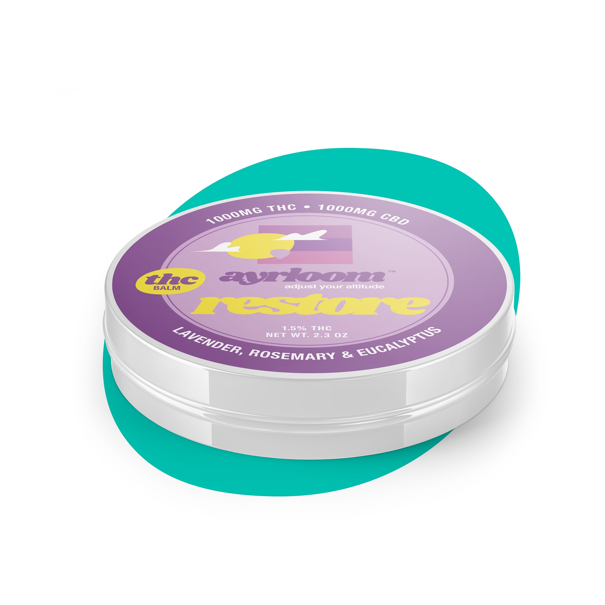 Restore - Ayrloom - Balm - Lavender, Rosemary & Eucalyptus - 1000mg