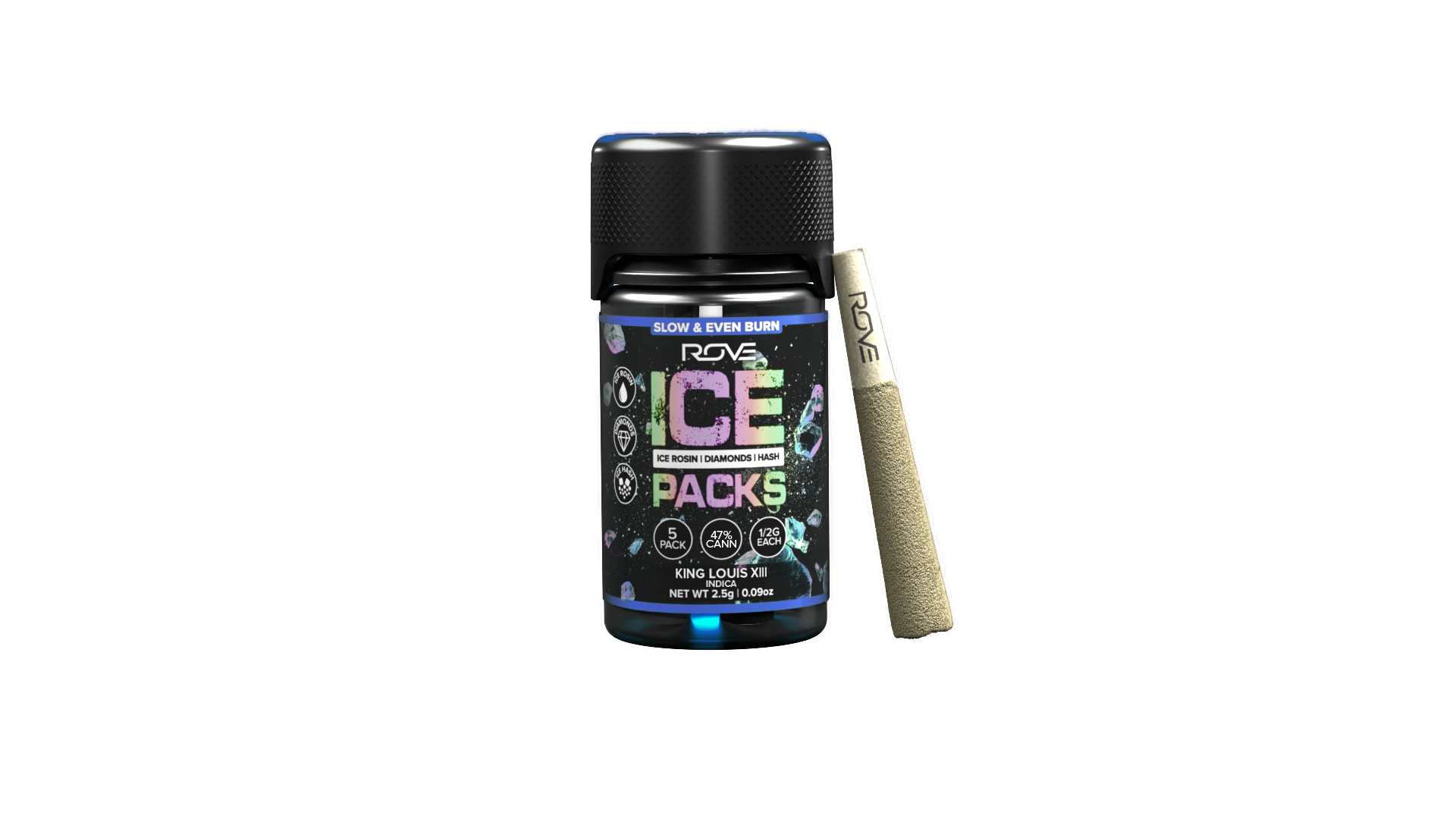 Rove - King Louis Xiii - Ice Pack 5pk - Rosin, Diamond, Hash Infused - 2.5g