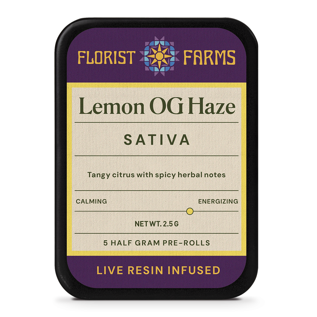 Lemon OG Haze - Florist Farms - Live Resin Infused - 5pk - 2.5g