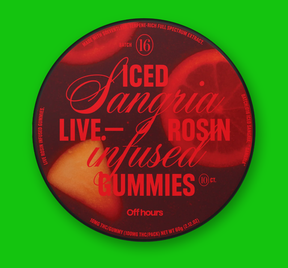 OFFHOURS - ICED SANGRIA - LIVE ROSIN - 100 mg - 10 Pack