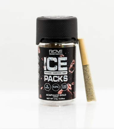 Rove - Acapulco Gold - Ice Pack 5pk - Rosin, Diamond, Hash Infused - 2.5g