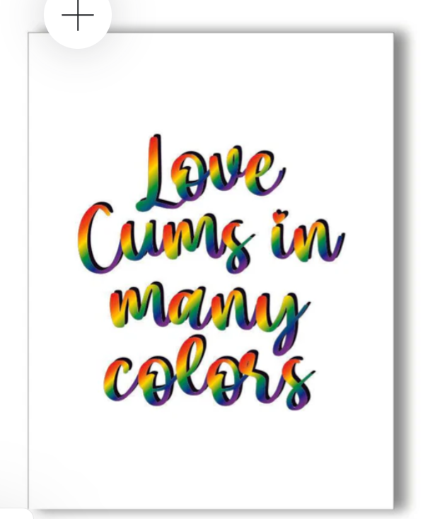Love Cums Card - 1 each