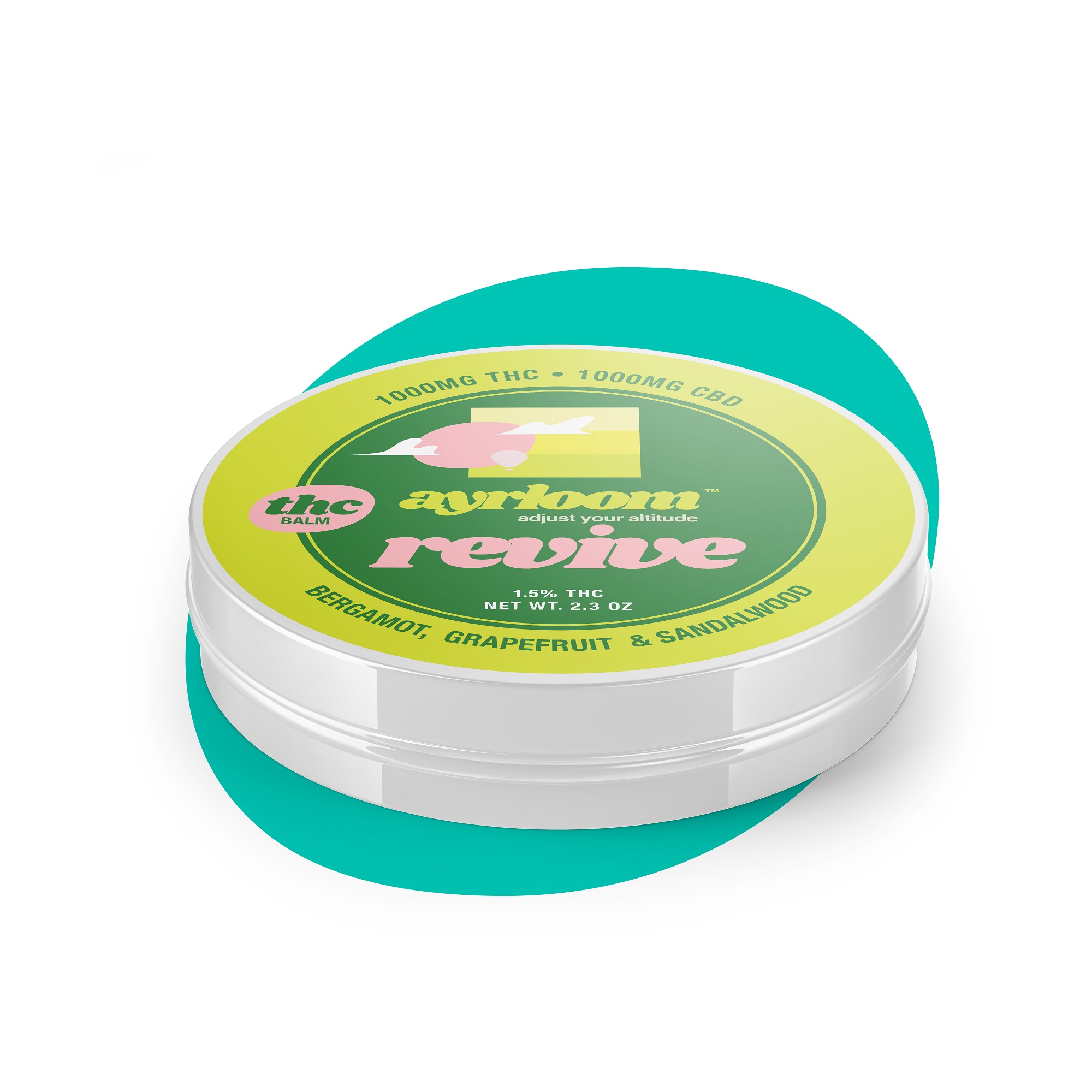 Revive - Ayrloom - Balm - Bergamot, Grapefruit & Sandalwood - 1:1 Thc:cbd 1000mg