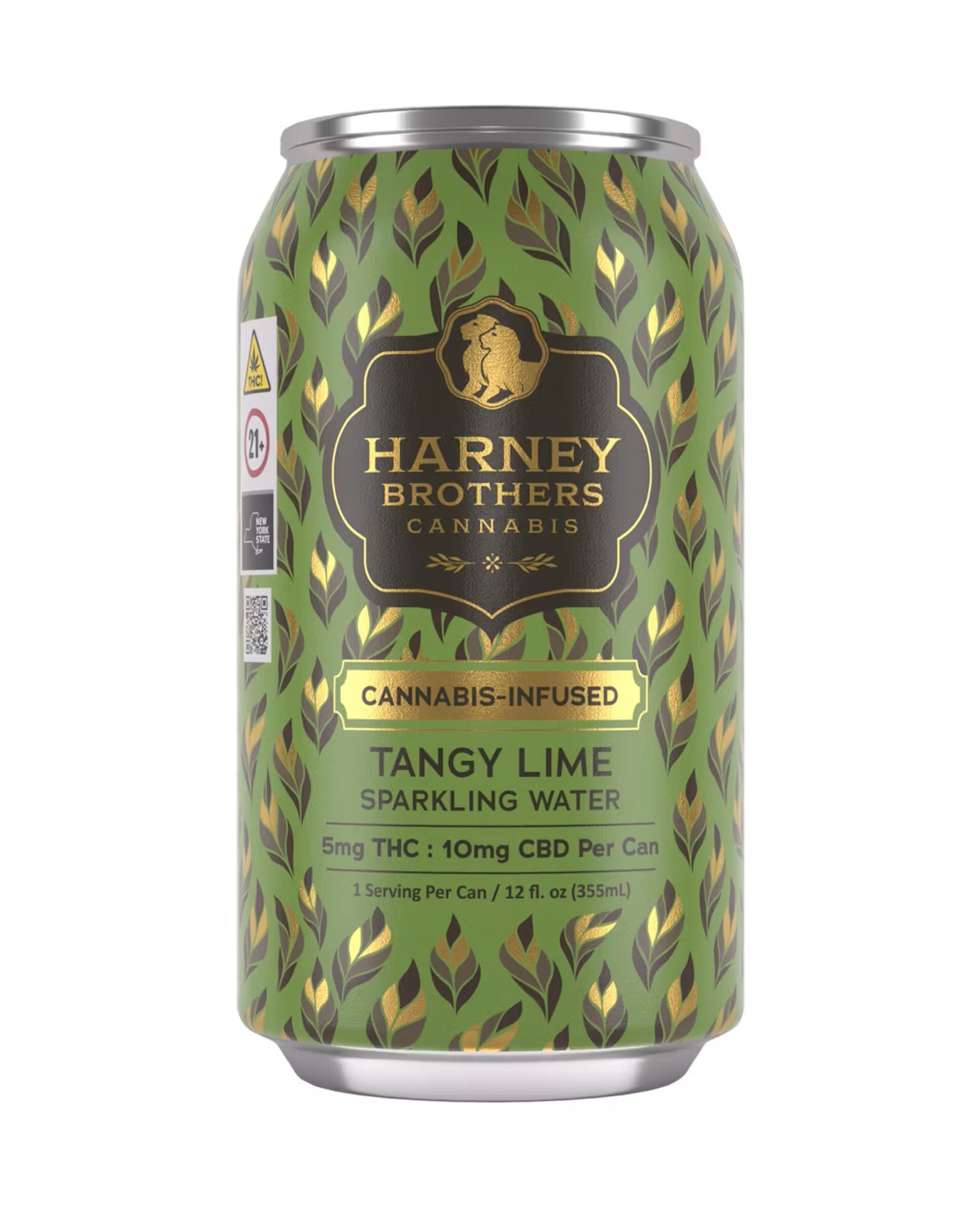 Tangy Lime - Harney Brothers - Sparkling Water Can - 10mg - 12oz
