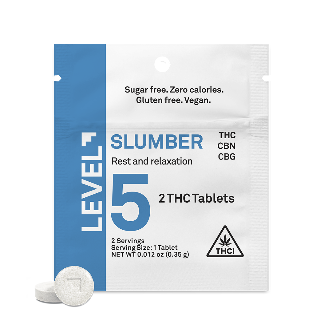 Level 5 - Protab - Slumber 2pk - Mylar Bag - Thc:cbn:cbg - 10 Mg - 2 Pack
