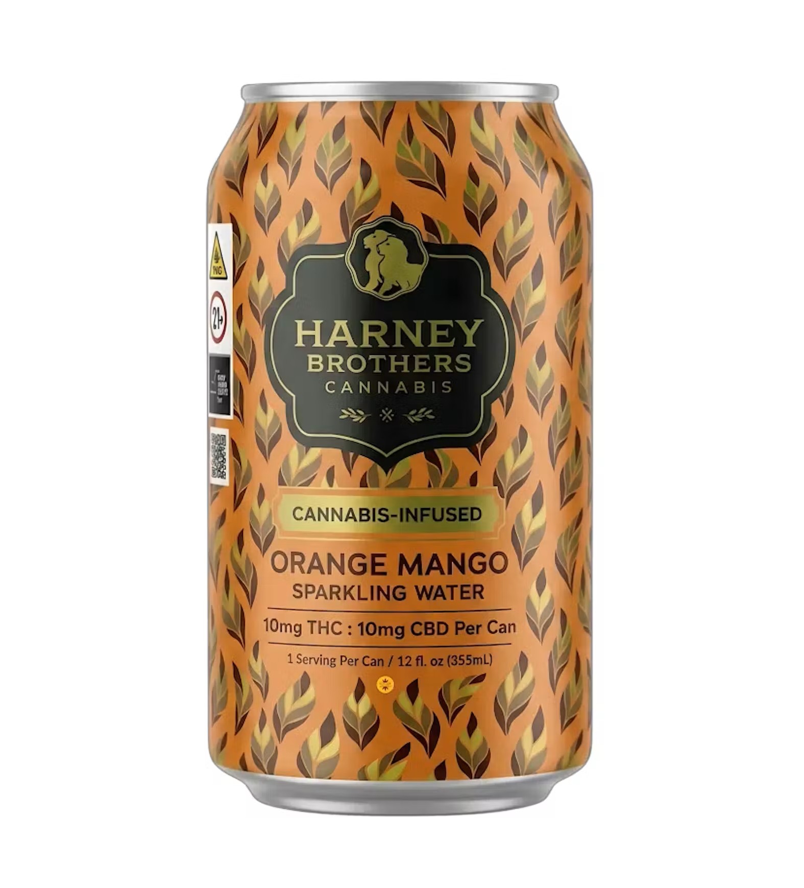 Orange Mango - Harney Brothers - Sparkling Water Can - 10mg - 12oz