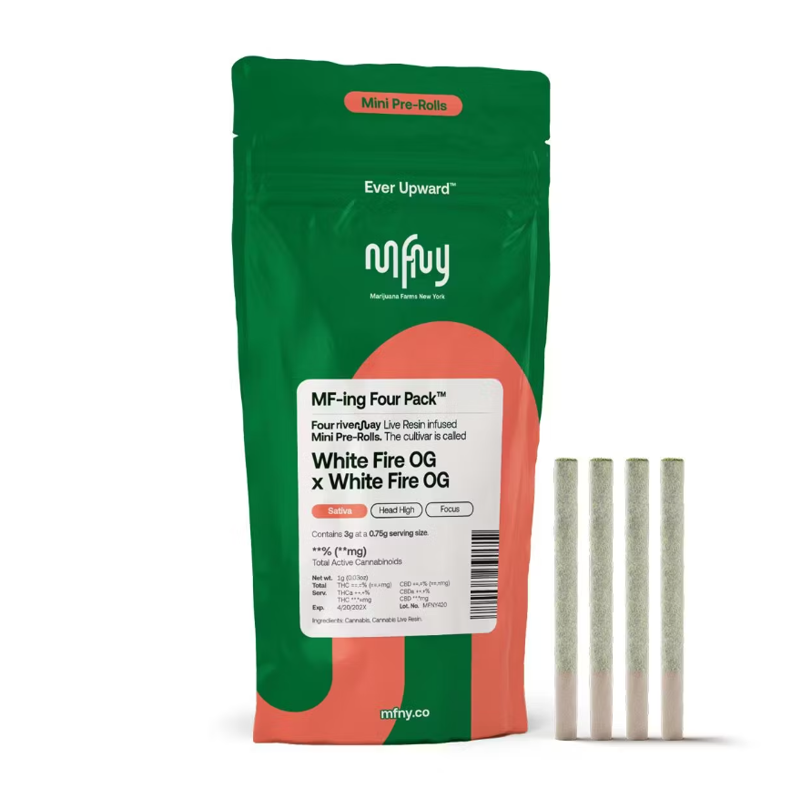 MFNY - White Fire OG x White Fire OG - Live Resin Infused - 0.75g - 4pk