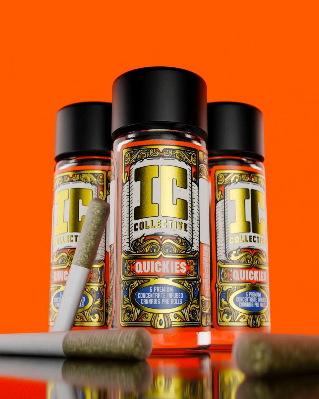 IC COLLECTIVE QUICKIES - ZERPS X T.I.T.S. - HASH INFUSED PREROLL PK - 2.5 g - 5 Pack