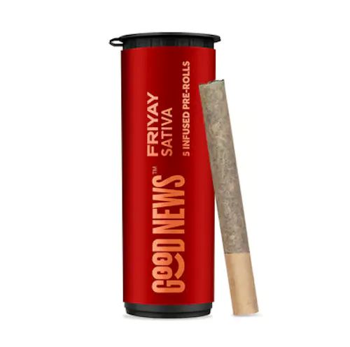GOOD NEWS - FRIYAY WATERMELON - INFUSED PREROLL PACK - 2.5 g - 5 Pack