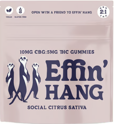 EFFIN' EDIBLES - SOCIAL CITRUS - 2:1 CBG:THC 100MG 10CT