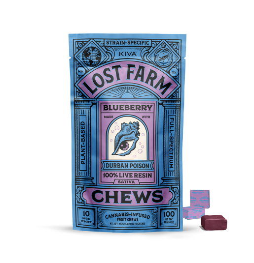 KIVA LOST FARM - BLUEBERRY - 100MG 10CT