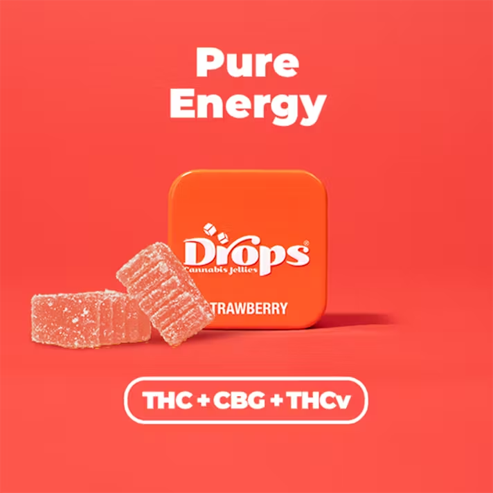 1:1:2 STRAWBERRY (PURE ENERGY) 2PK = 50MG:50MG:100MG / THC:CBG:THCV