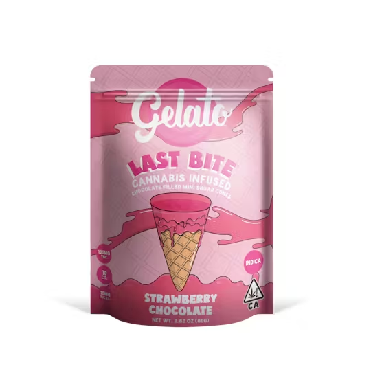 LAST BITE CONES STRAWBERRY CHOCOLATE MINIS - 100MG