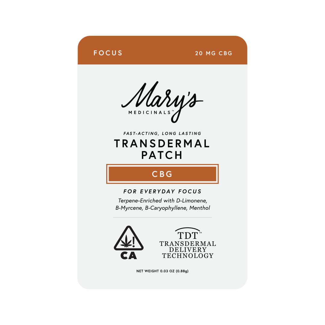 CBG "FOCUS" TRANSDERMAL PATCH - 20MG