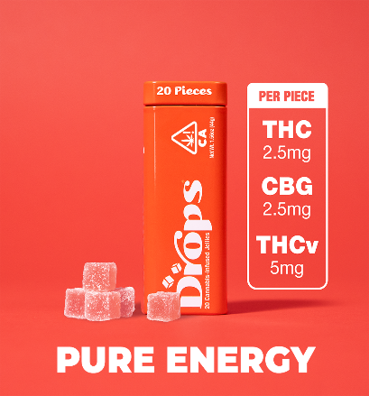 1:1:2 STRAWBERRY (PURE ENERGY) 20PK = 50MG:50MG:100MG / THC:CBG:THCV