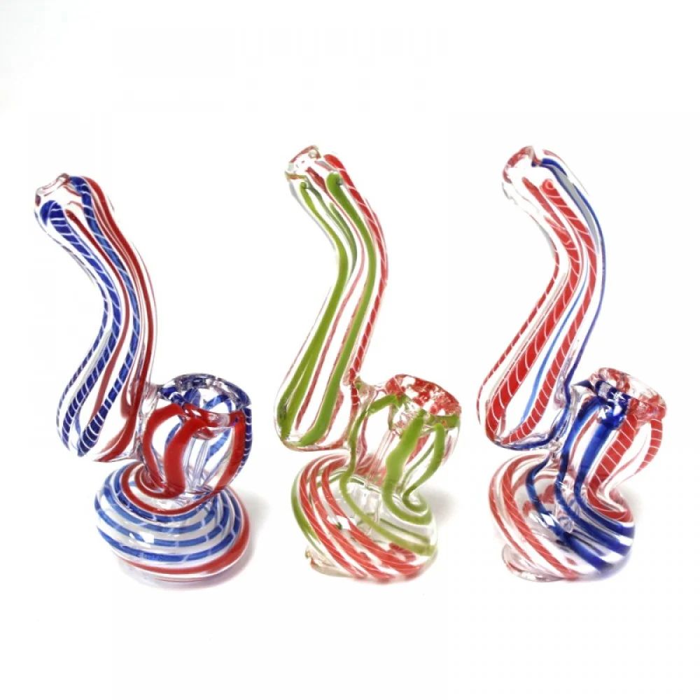 4" ASSORTED SWIRL COLOR MINI BUBBLER
