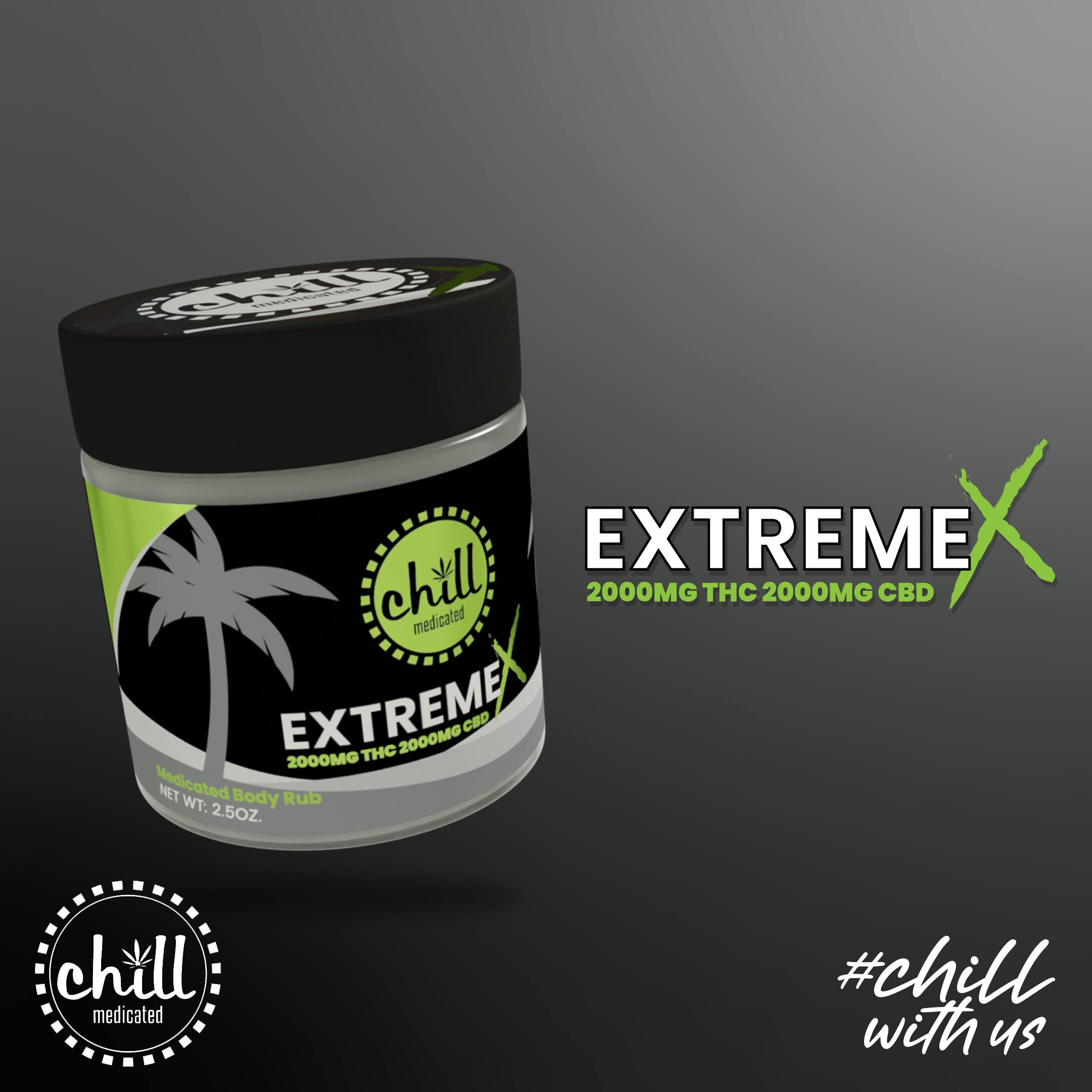 Extreme X Body Rub | 2000mg THC : 2000mg CBD 