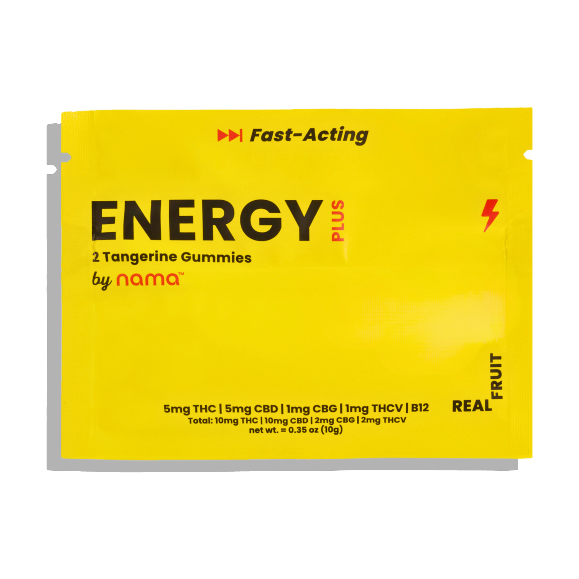 Nama | Energy + B12 | Tangerine | Gummies | 5:5:1:1 THC:CBD:CBG:THCV | 2pc 10MG