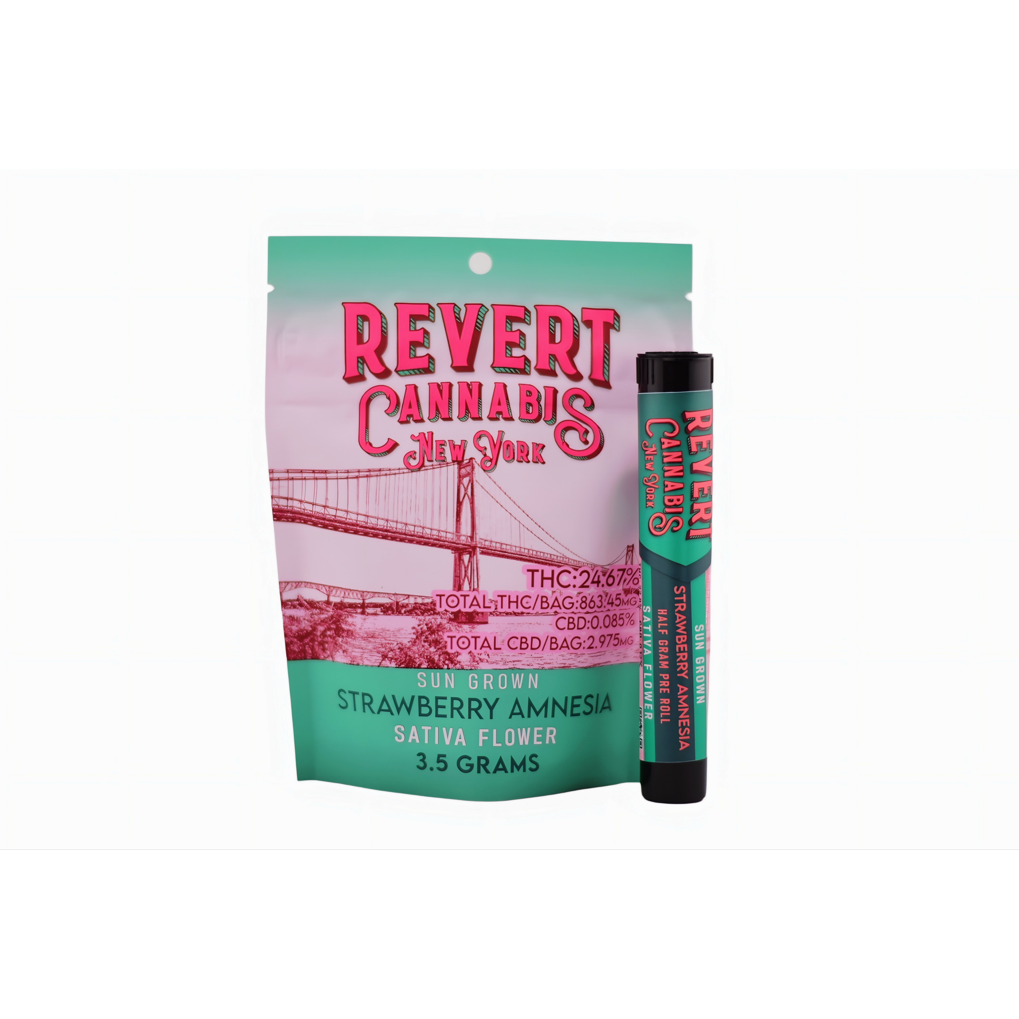 Revert Cannabis 3.5g Strawberry Amnesia (Sativa Hybrid)