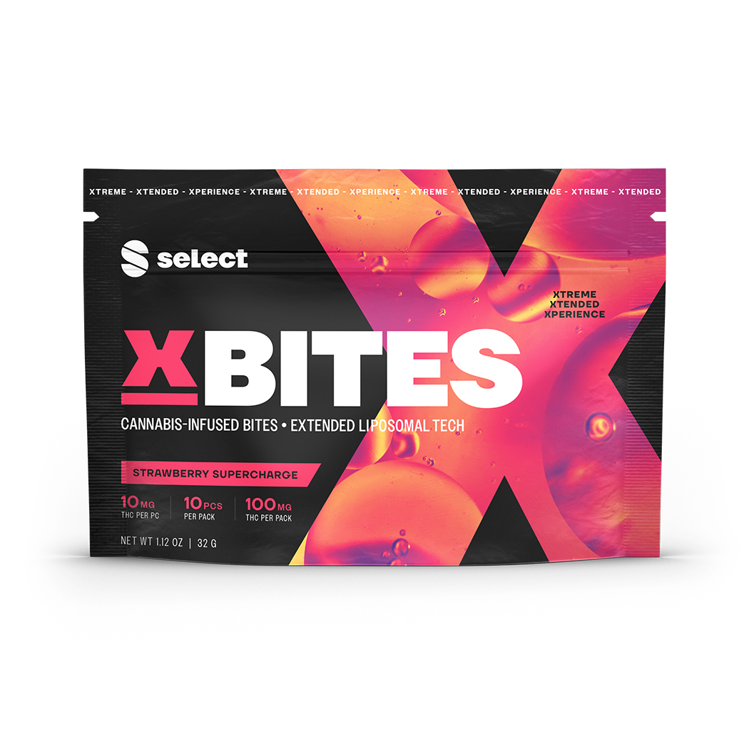 Select High Dose X Bites 100mg (10 x 10mg) Strawberry Supercharge (Hybrid)