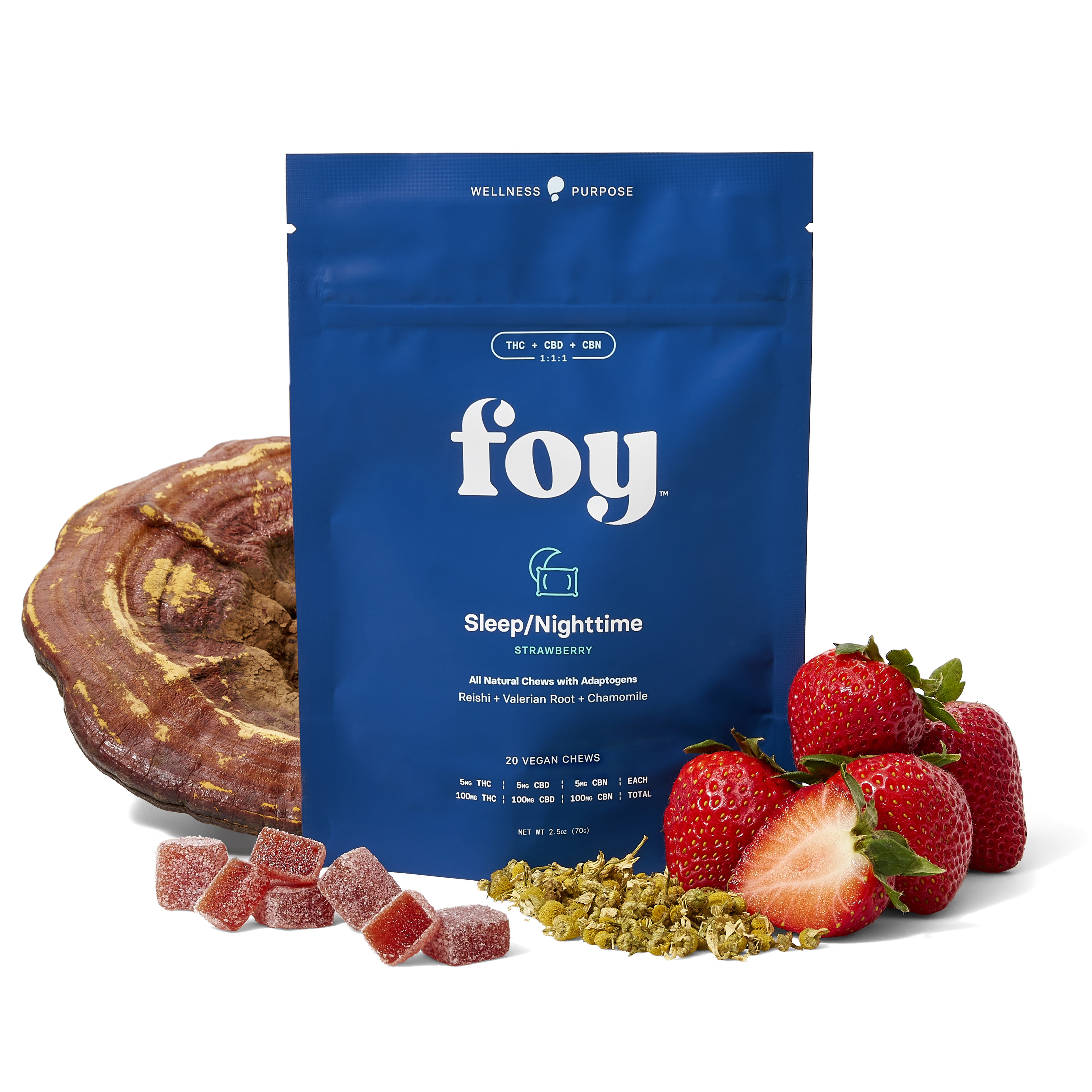 Shop FOY NIGHTTIME | SLEEP STRAWBERRY WITH ORGANIC ADAPTOGENS by FOY at ...