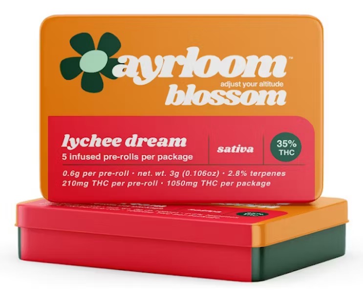 Ayrloom Infused Pre-Roll Multi-Pack 3g (5 x .6g) Lychee Dream (Sativa)