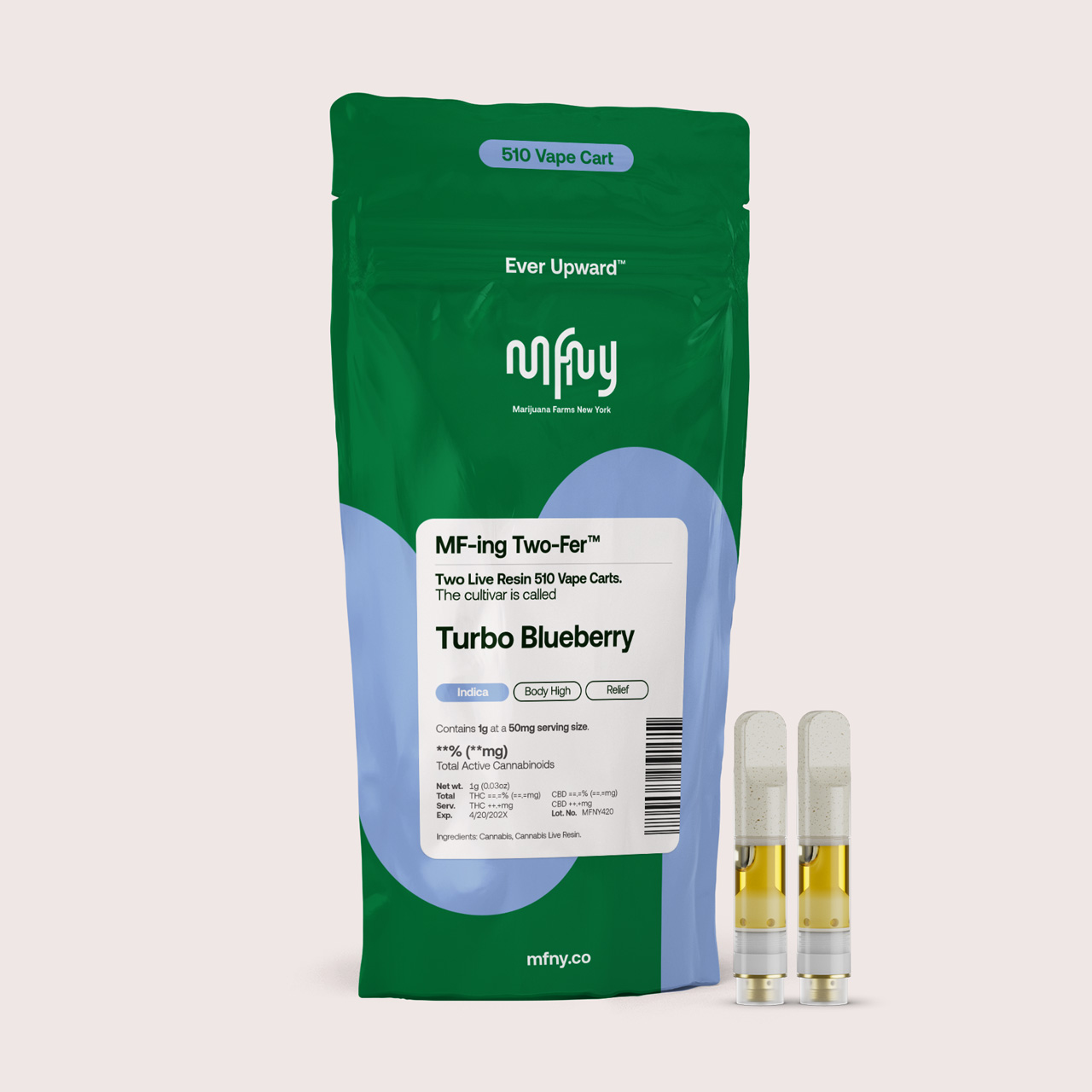 MFNY LIVE RESIN .5G TURBO BLUBERRY (INDICA) | 2PK - 0.5 g - 2 Pack
