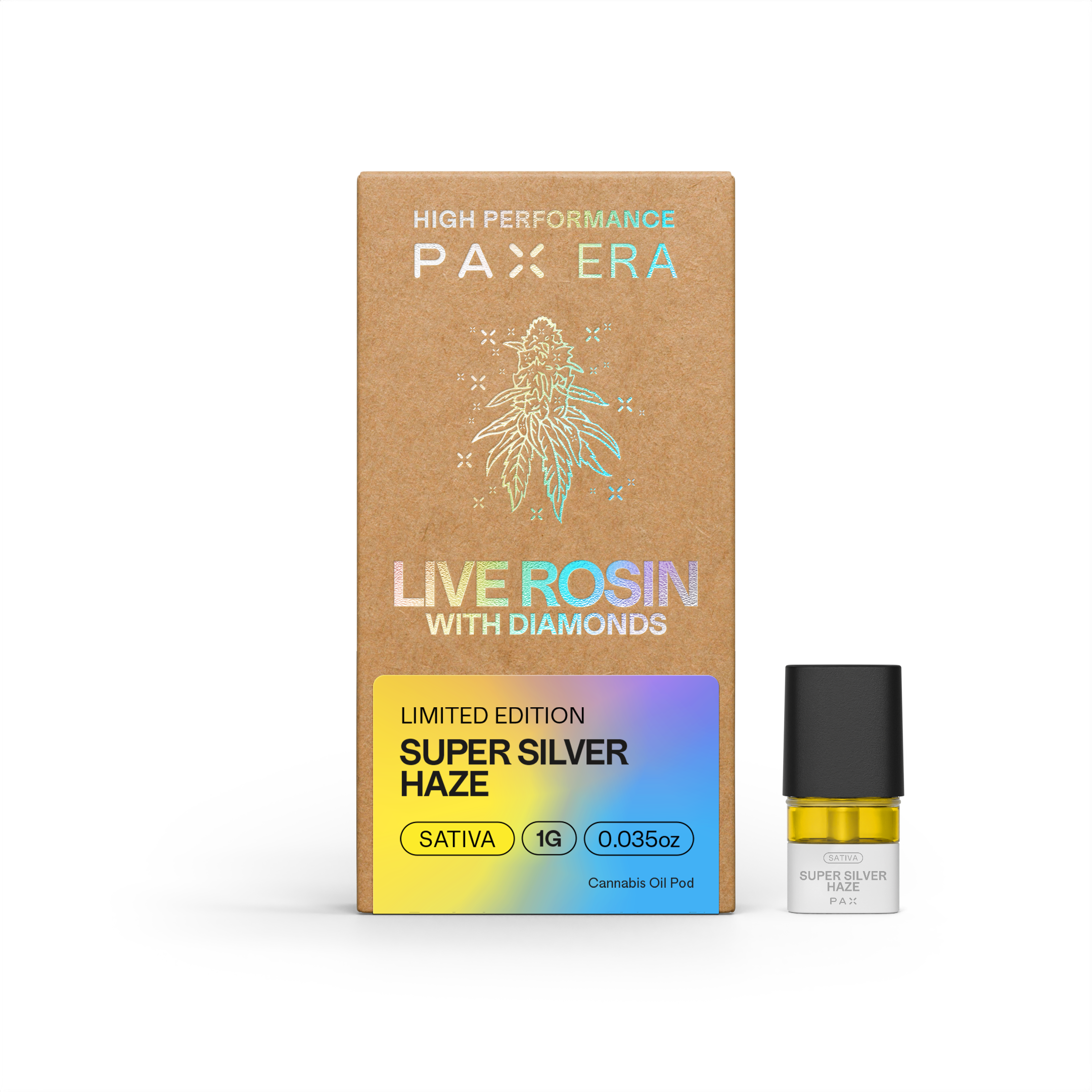 PAX Live Rosin with Diamonds - Super Silver Haze