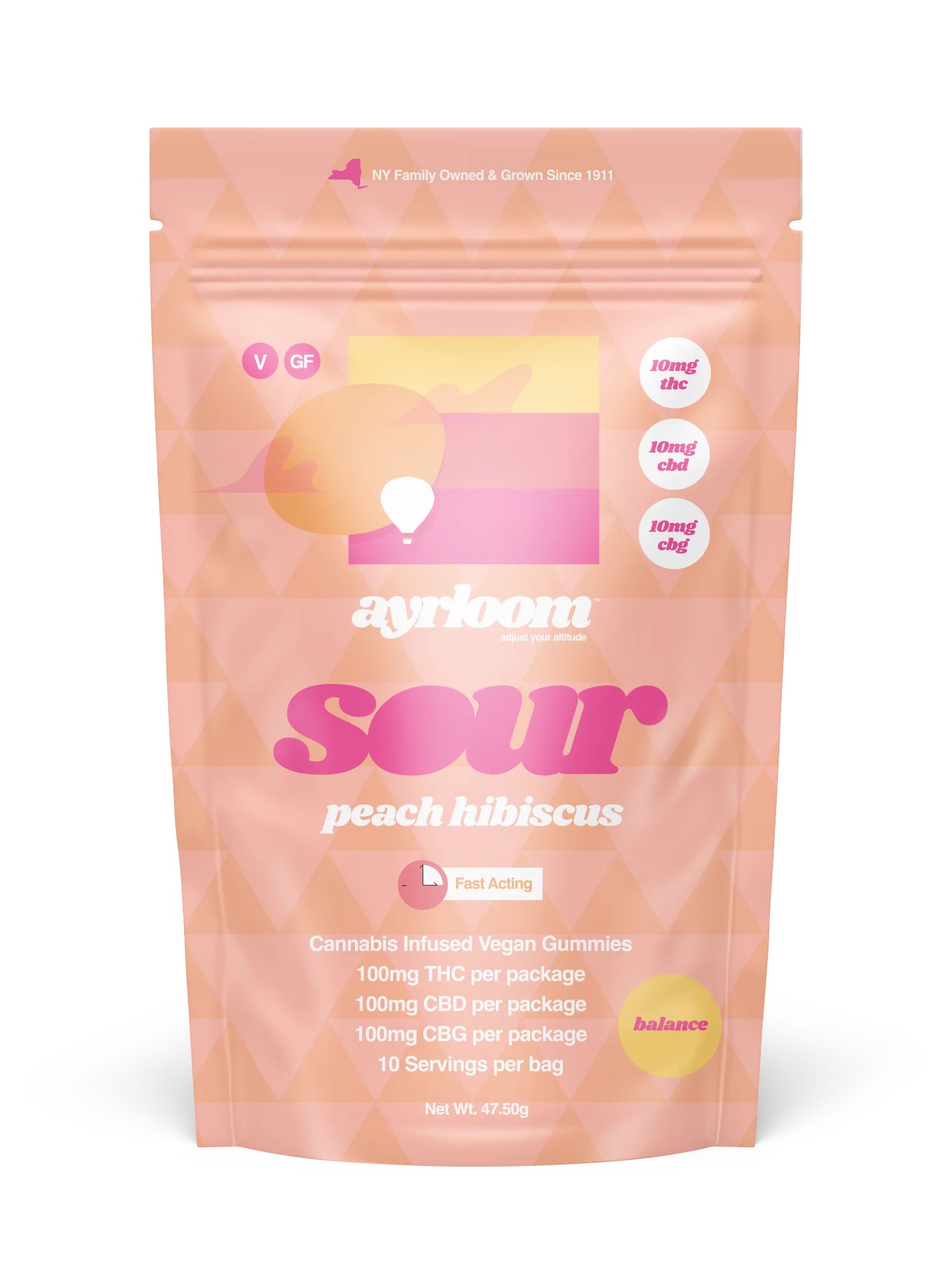 Ayrloom Gummies Up - Sour Peach Hibiscus 