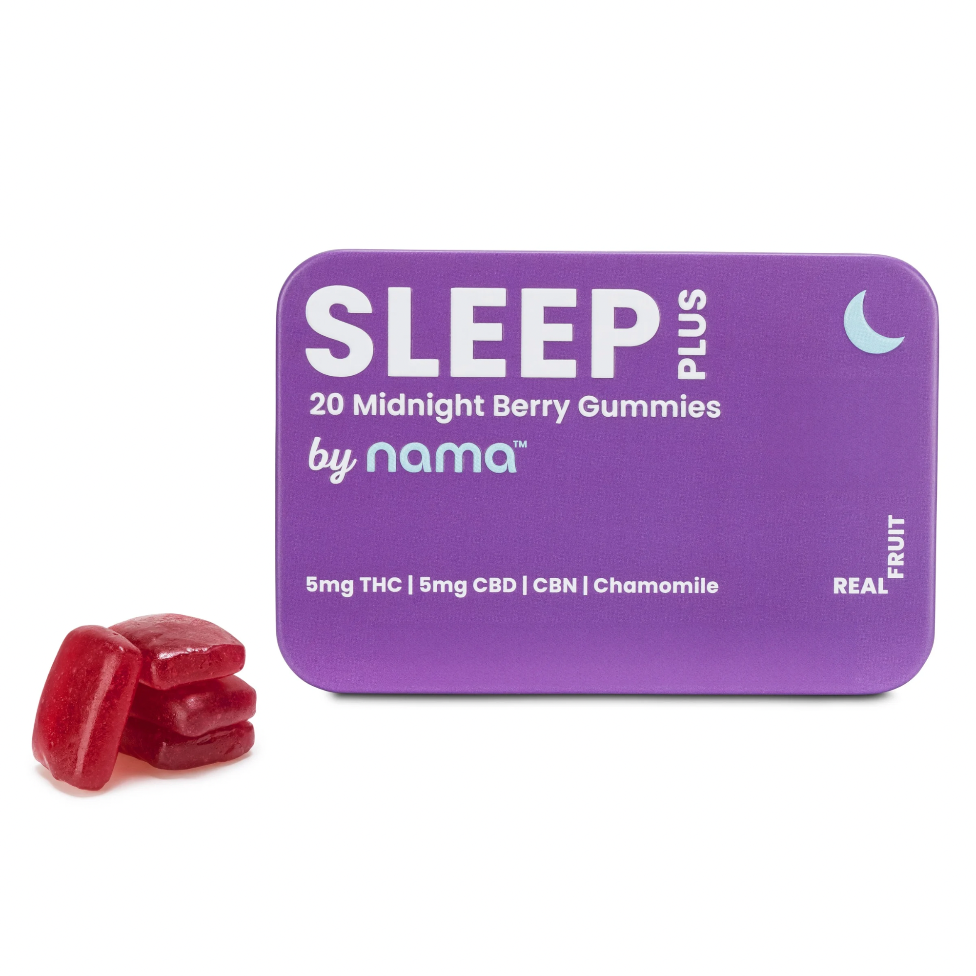 NAMA | SLEEP + CHAMOMILE | MIDNIGHT BERRY | GUMMIES | THC: 100mg | CBD: 100mg | CBN: 100mg | Chamomile | 20PC - 100 mg