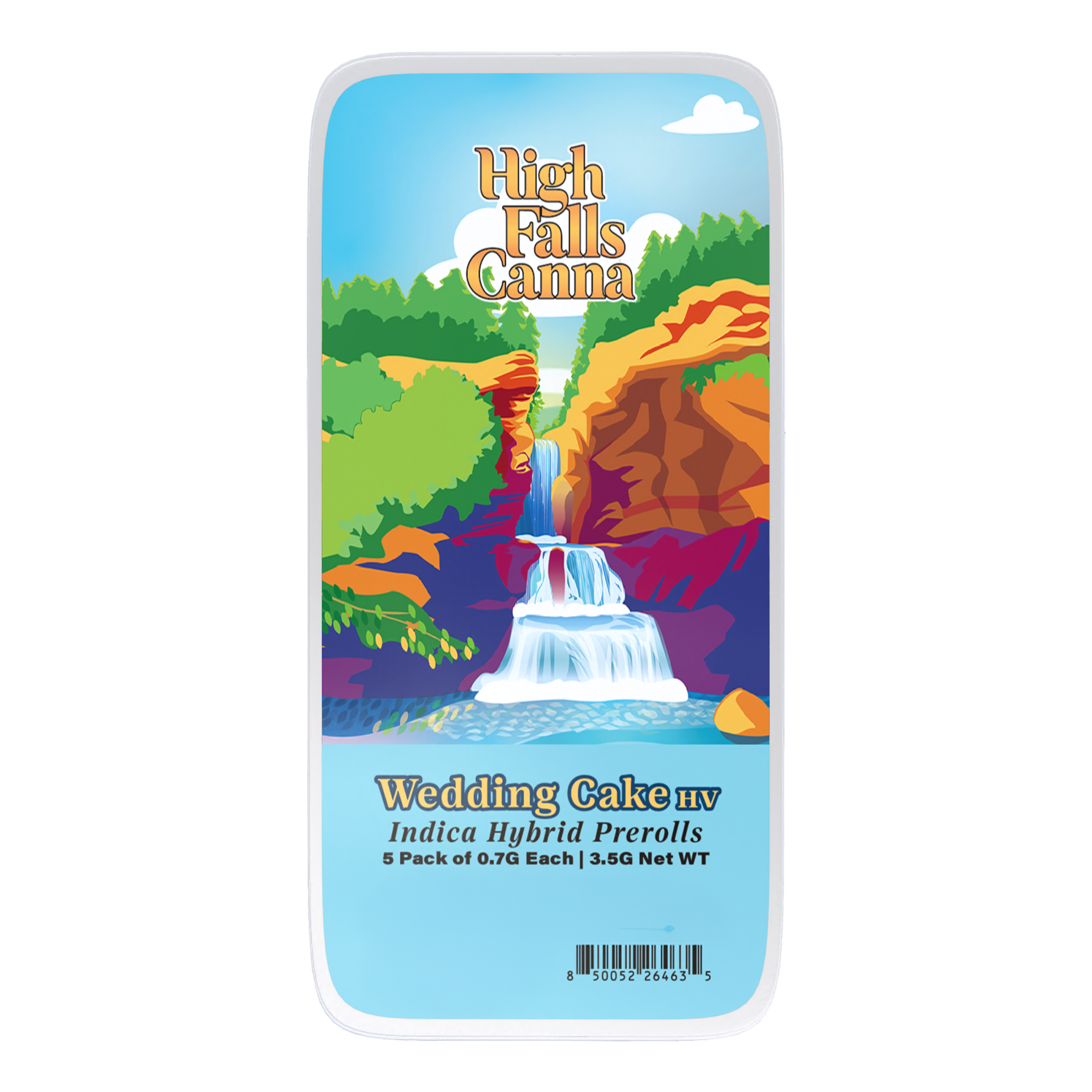 High Falls Canna New York Pre-Roll Multi-pack(5 X .7G) Wedding Cake - 3.5 g - 5 Pack
