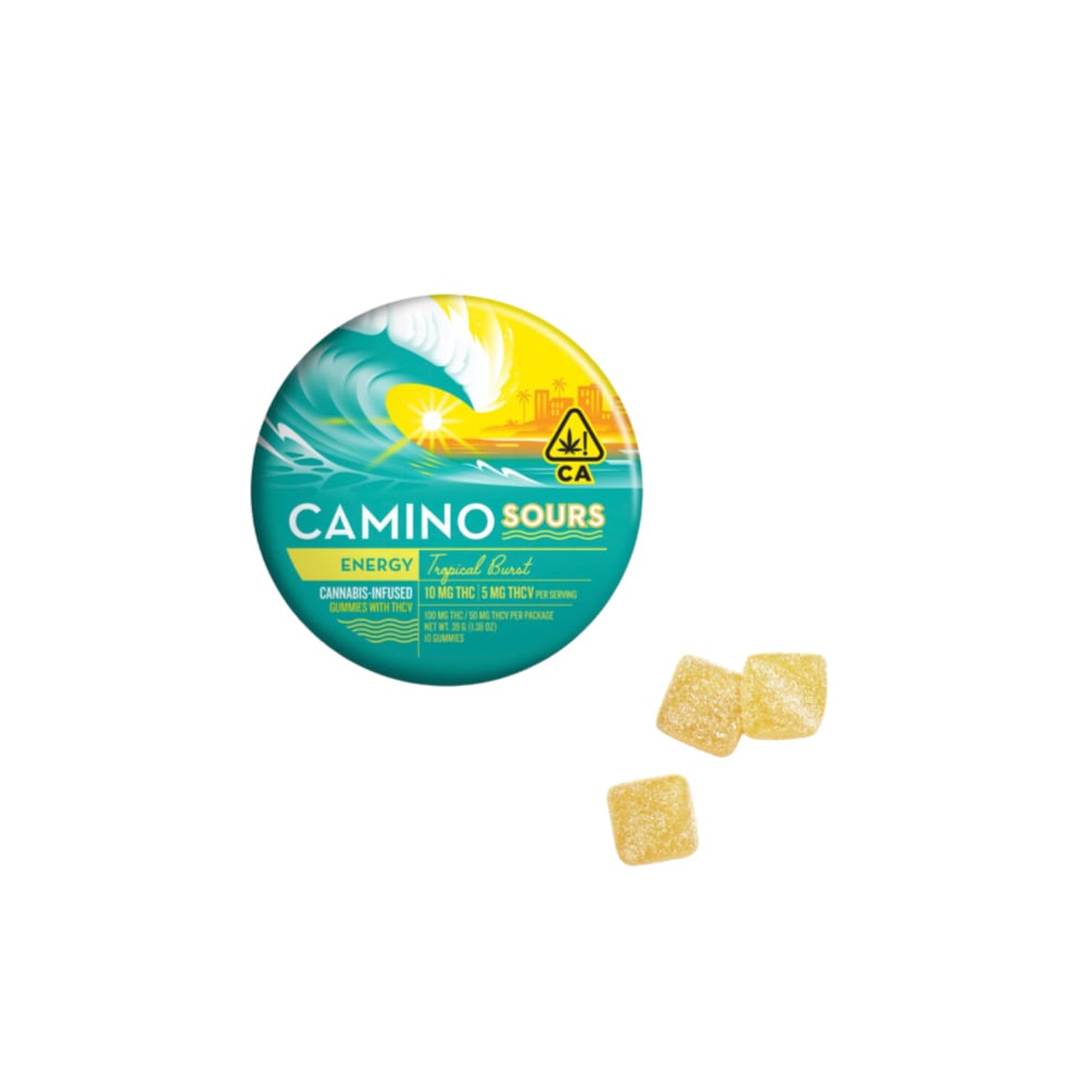 Camino Sours Gummies 100mg (10 x 10mg) Tropical Burst 2:1 (THC:THCV)