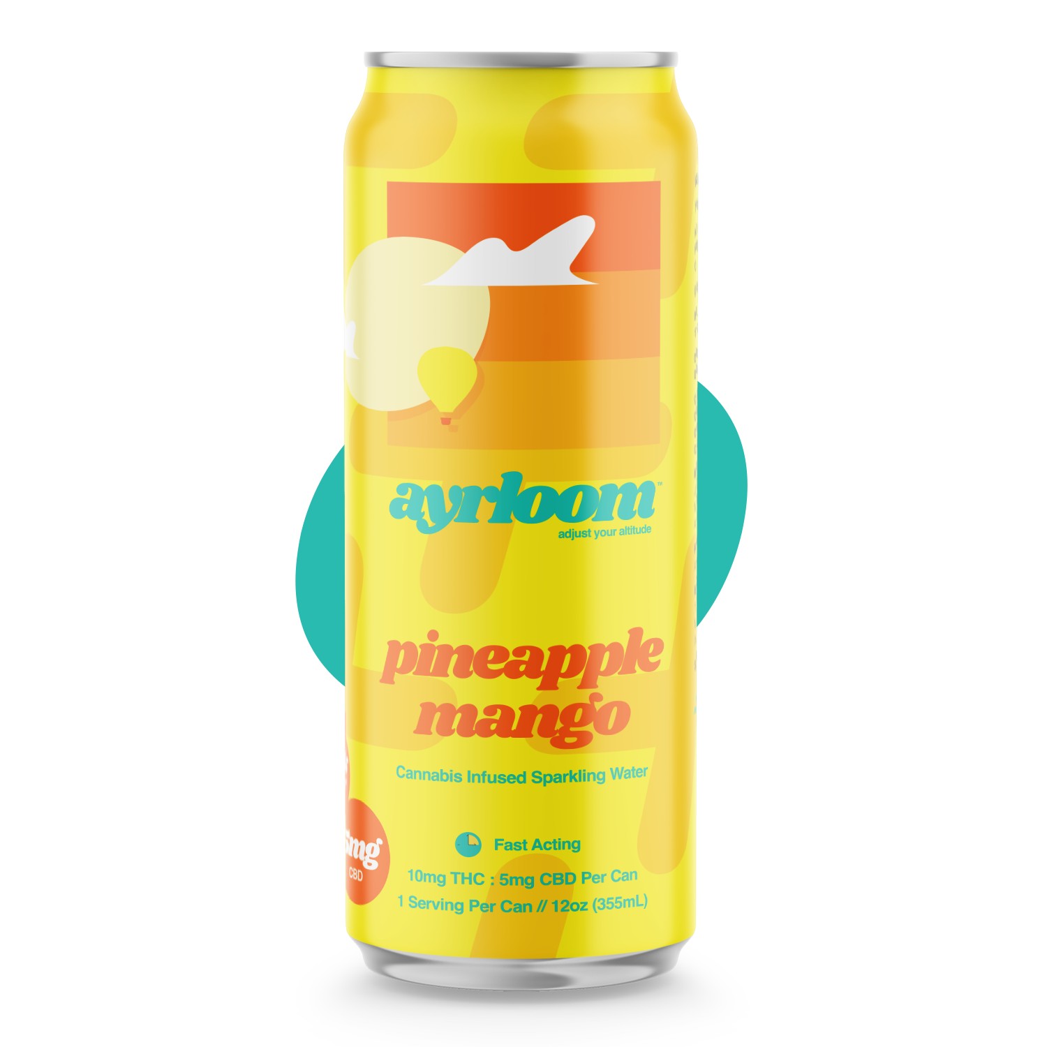 Ayrloom Up Seltzer - Pineapple Mango 2:1 (THC:CBD)