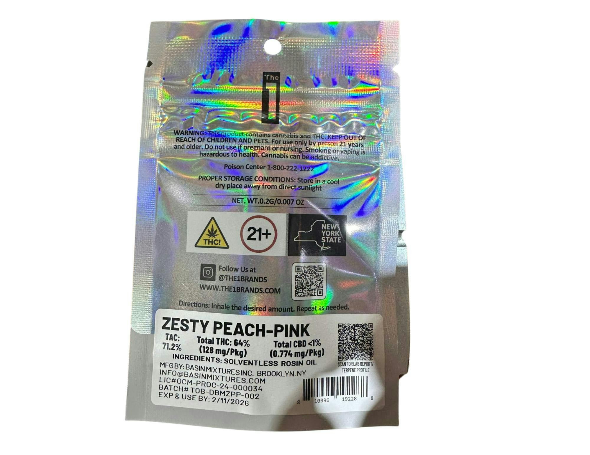 Theone - Dabgo Mini - Zesty Peach - Pink - 0.2 g