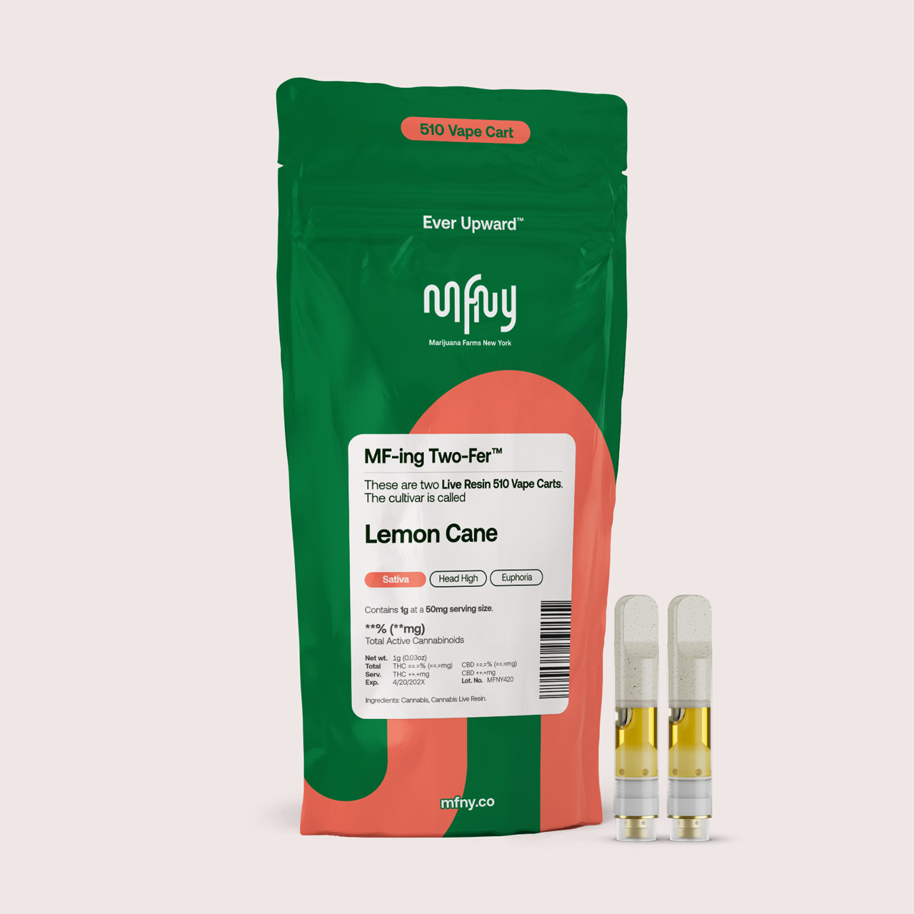 MFNY LIVE RESIN .5G LEMON CANE (SATIVA) | 2PK - 0.5 g - 2 Pack