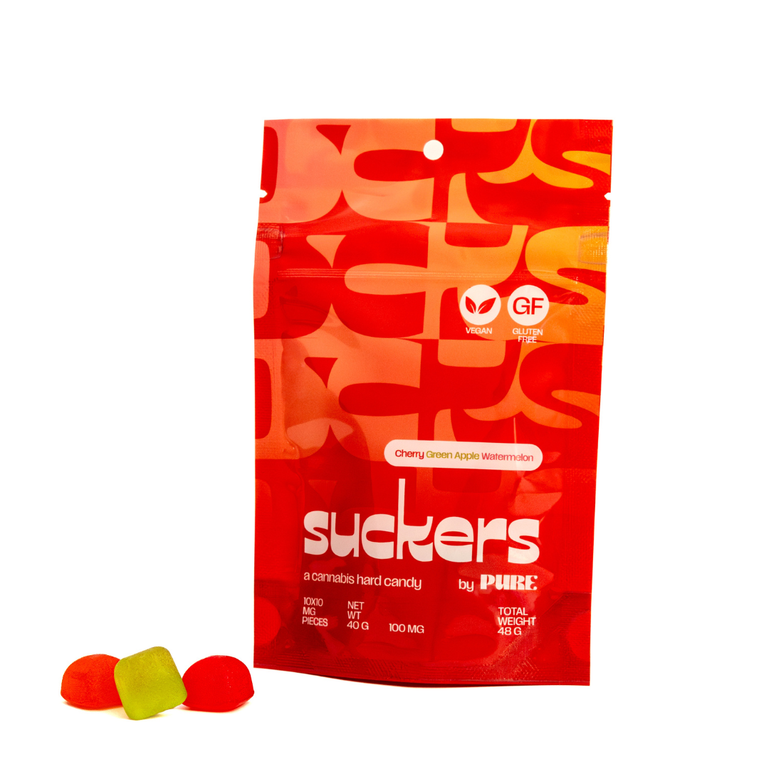 PURE - SUCKERS VARIETY FLAVORS - 100MG