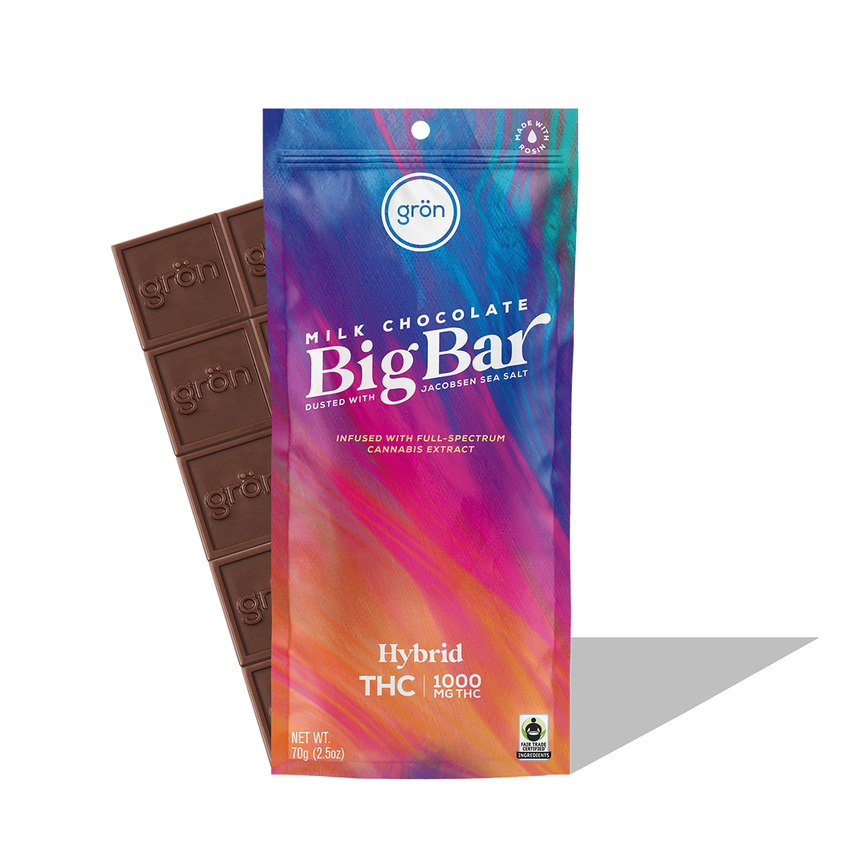 GRON - MILK CHOCOLATE BAR W/ SEA SALT - 1000MG