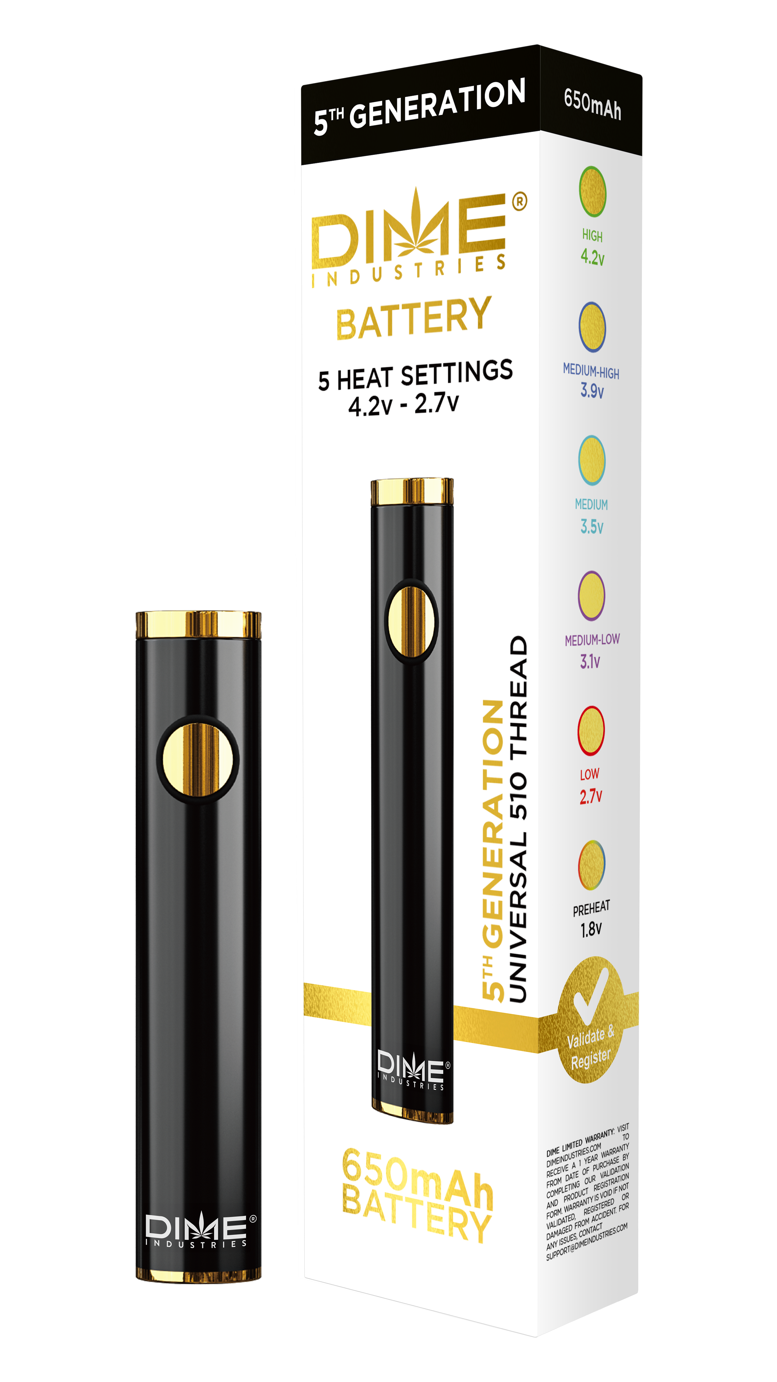 DIME BATTERY (BLACK)