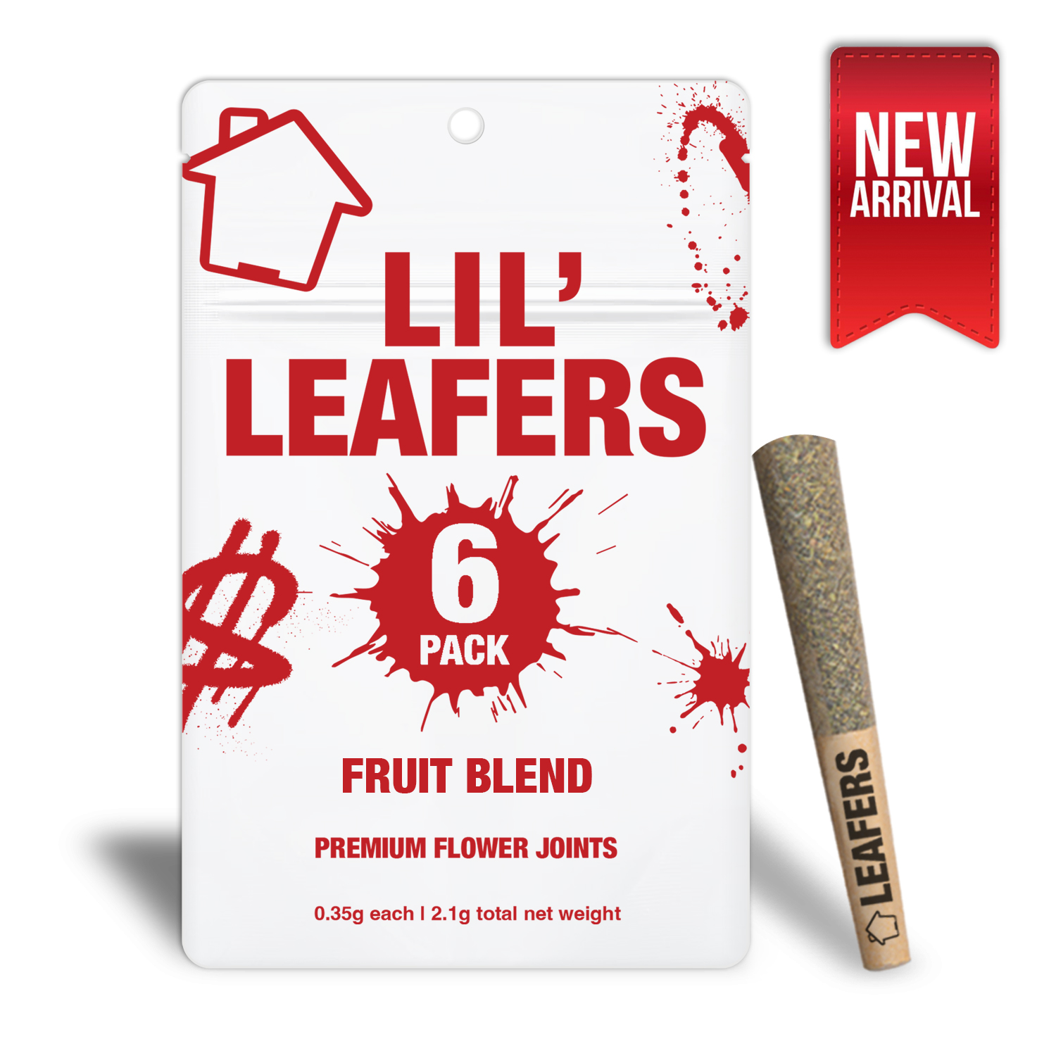 LEAFERS - LIL FRUIT BLEND PRE-ROLL 6 - PACK (.35G EA) - 2.1G