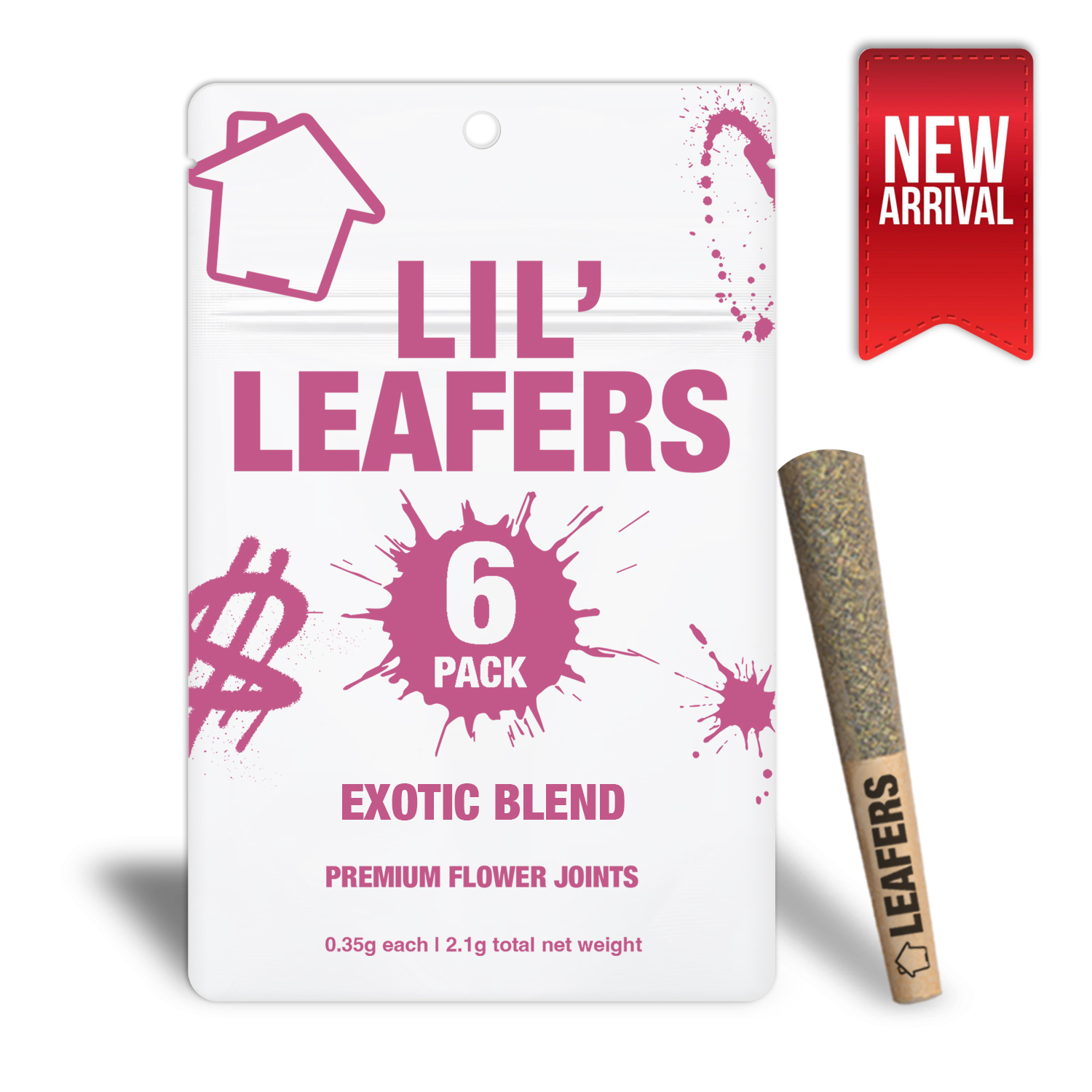 LEAFERS - LIL EXOTIC BLEND PRE-ROLL 6 - PACK (.35G EA) - 2.1G
