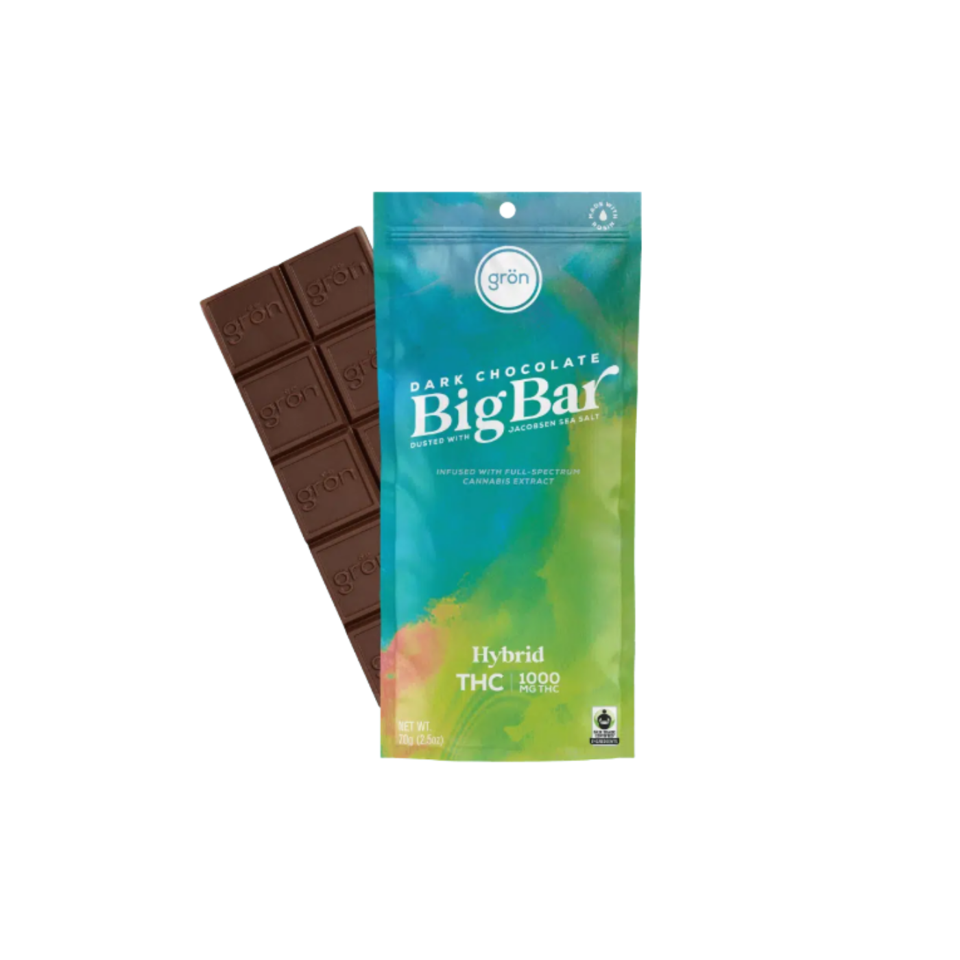 GRON - DARK CHOCOLATE BAR W/ SEA SALT - 1000MG