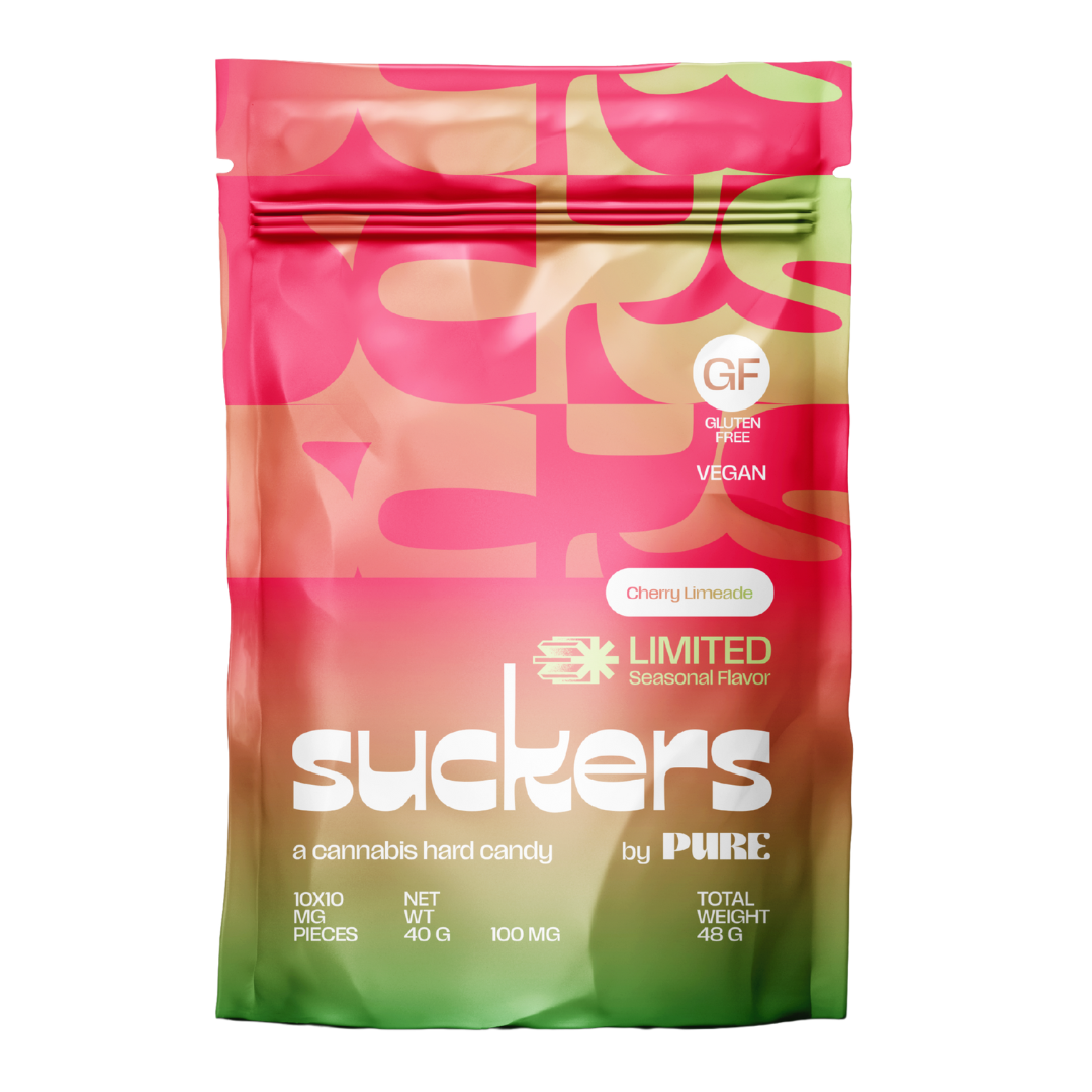 PURE - SUCKERS CHERRY LIMEADE 10 PACK- 100MG