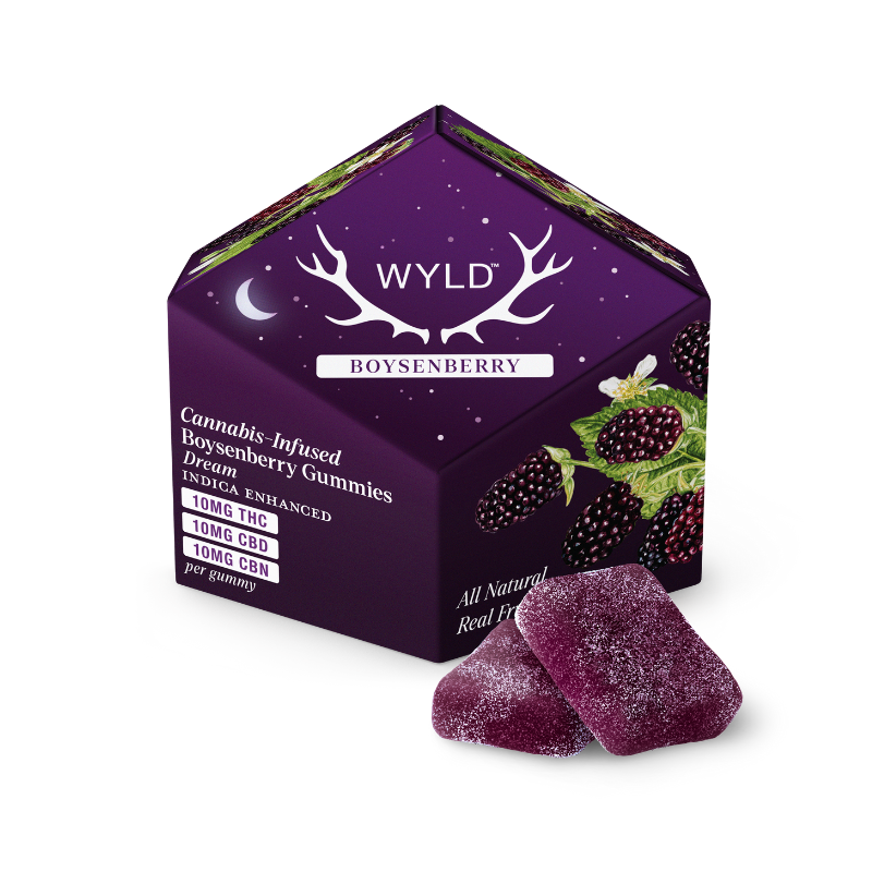 GUMMIES - WYLD - BOYSENBERRY 100MG THC : 100MG CBD : 100MG CBN (I)