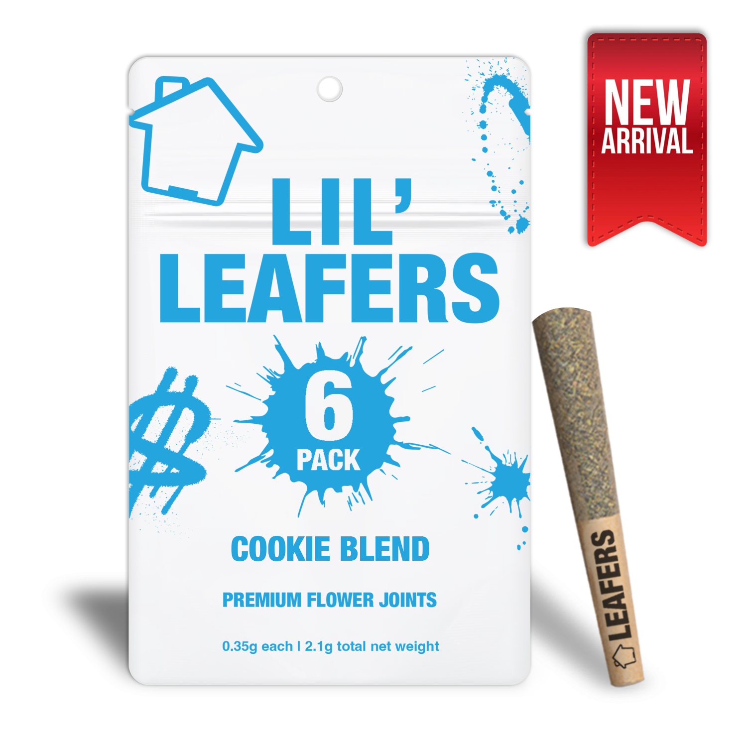 LEAFERS - LIL COOKIE BLEND PRE-ROLL 6 - PACK (.35G EA) - 2.1G