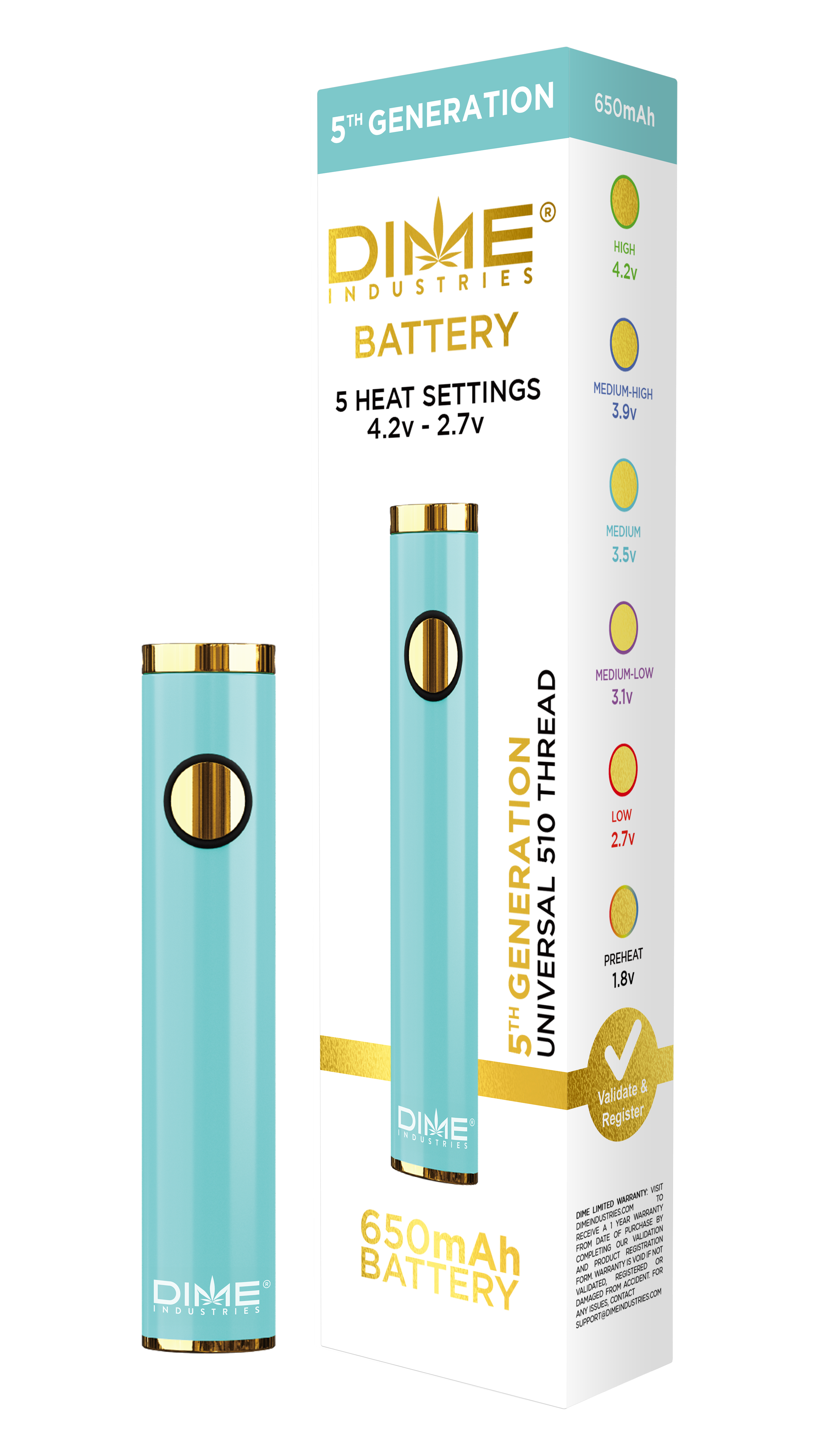 DIME BATTERY (AQUA)