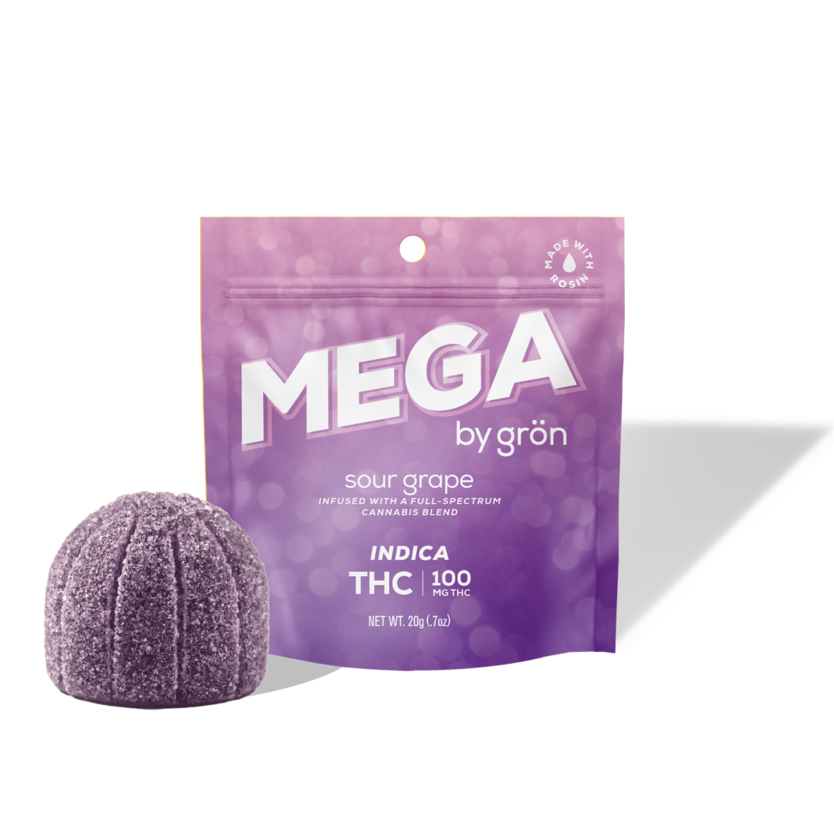 GUMMY - GRON - SOUR GRAPE MEGA PEARL (I) - 100MG