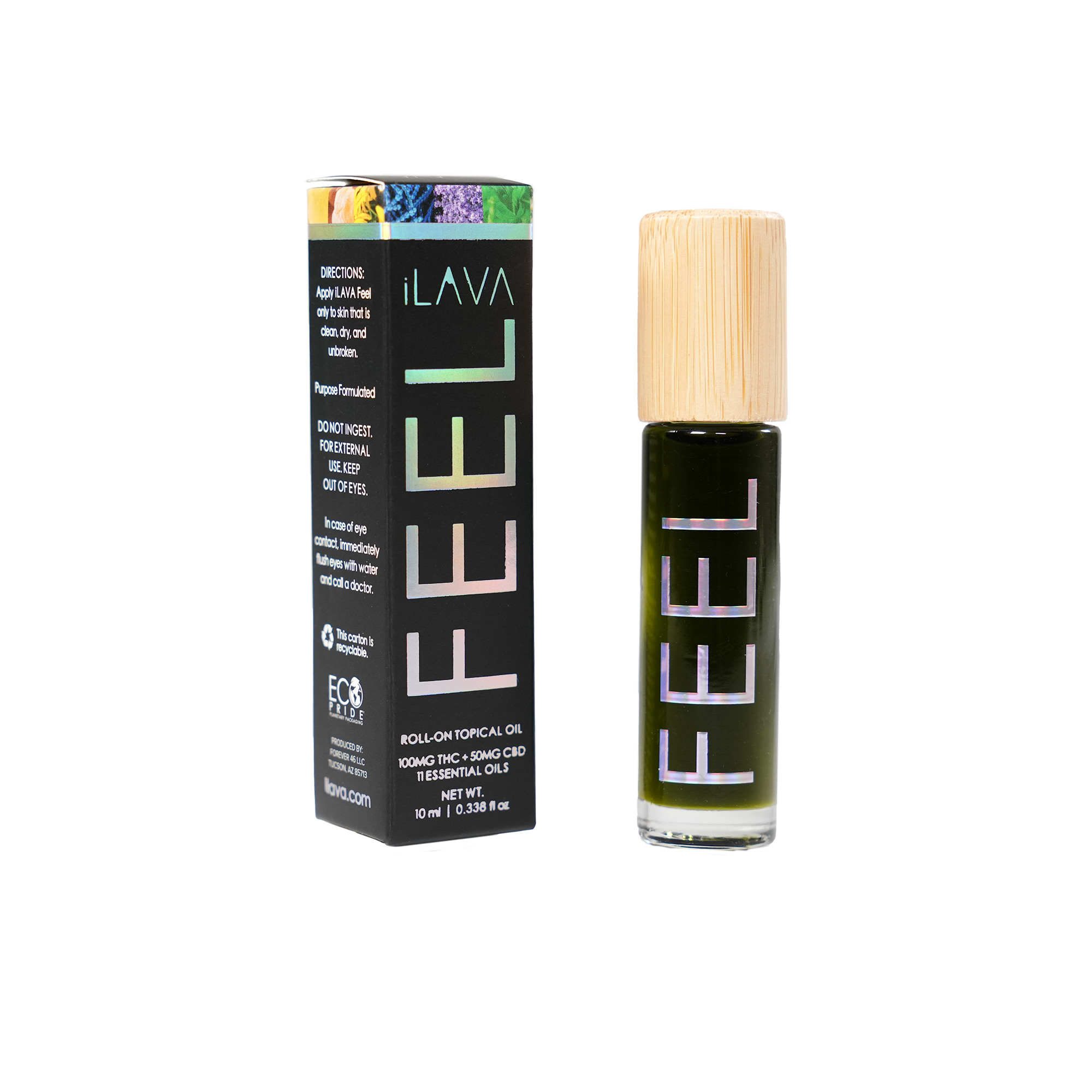 ILAVA - FEEL 10ML (50MG CBD/100MG THC) ROLL-ON (H) - 100G
