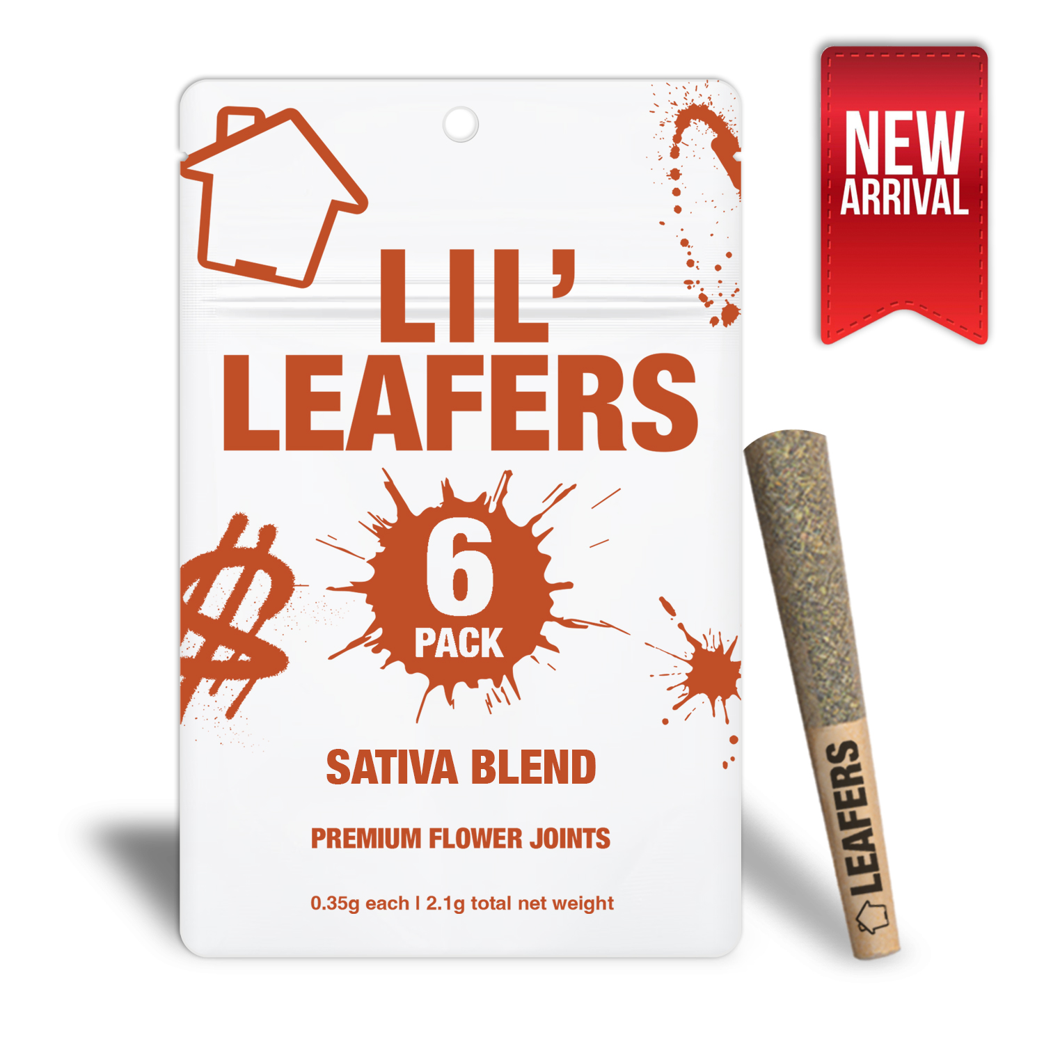 LEAFERS - LIL SATIVA BLEND PRE-ROLL 6 - PACK (.35G EA) - 2.1G
