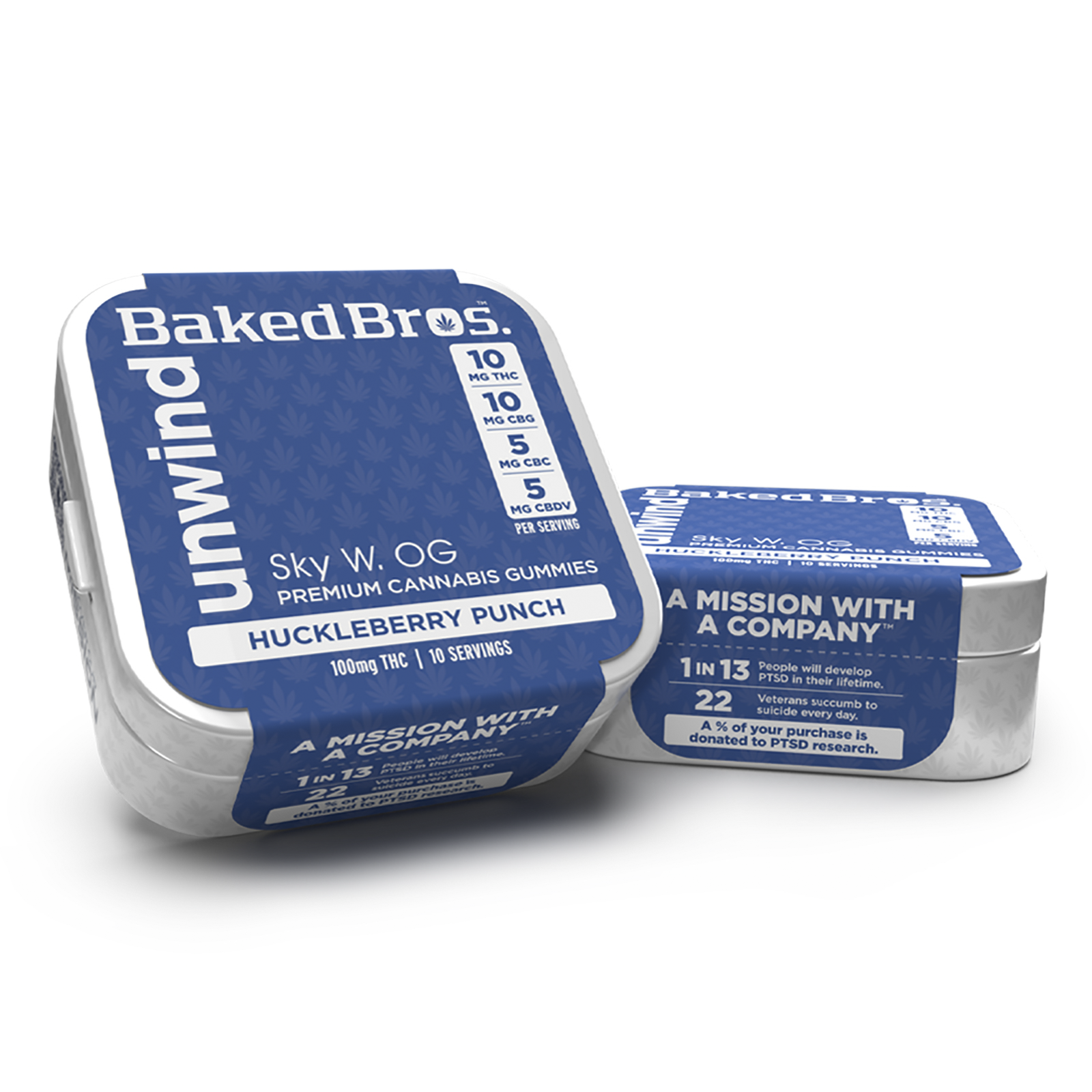 BAKED BROS - UNWIND HUCKLEBERRY (H) 2:2:1:1 - THC:CBG:CBC:CBDV- 100MG